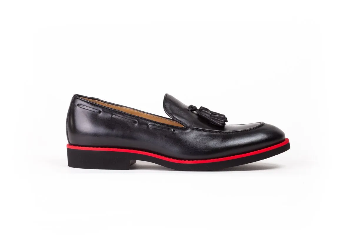 2017 Men's Black & Red Tassel Loafer