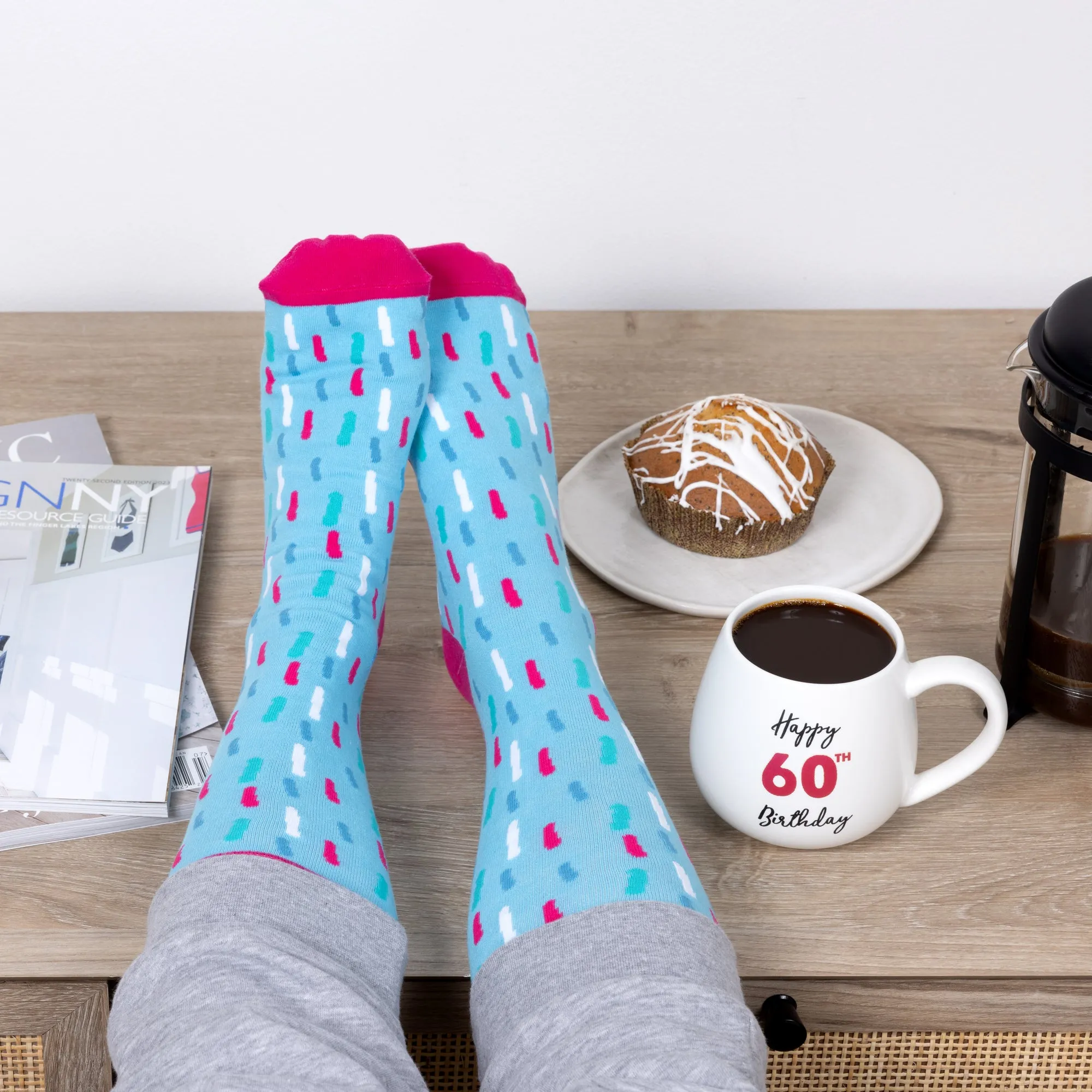 60th Birthday 15.5 oz Mug and Sock Set