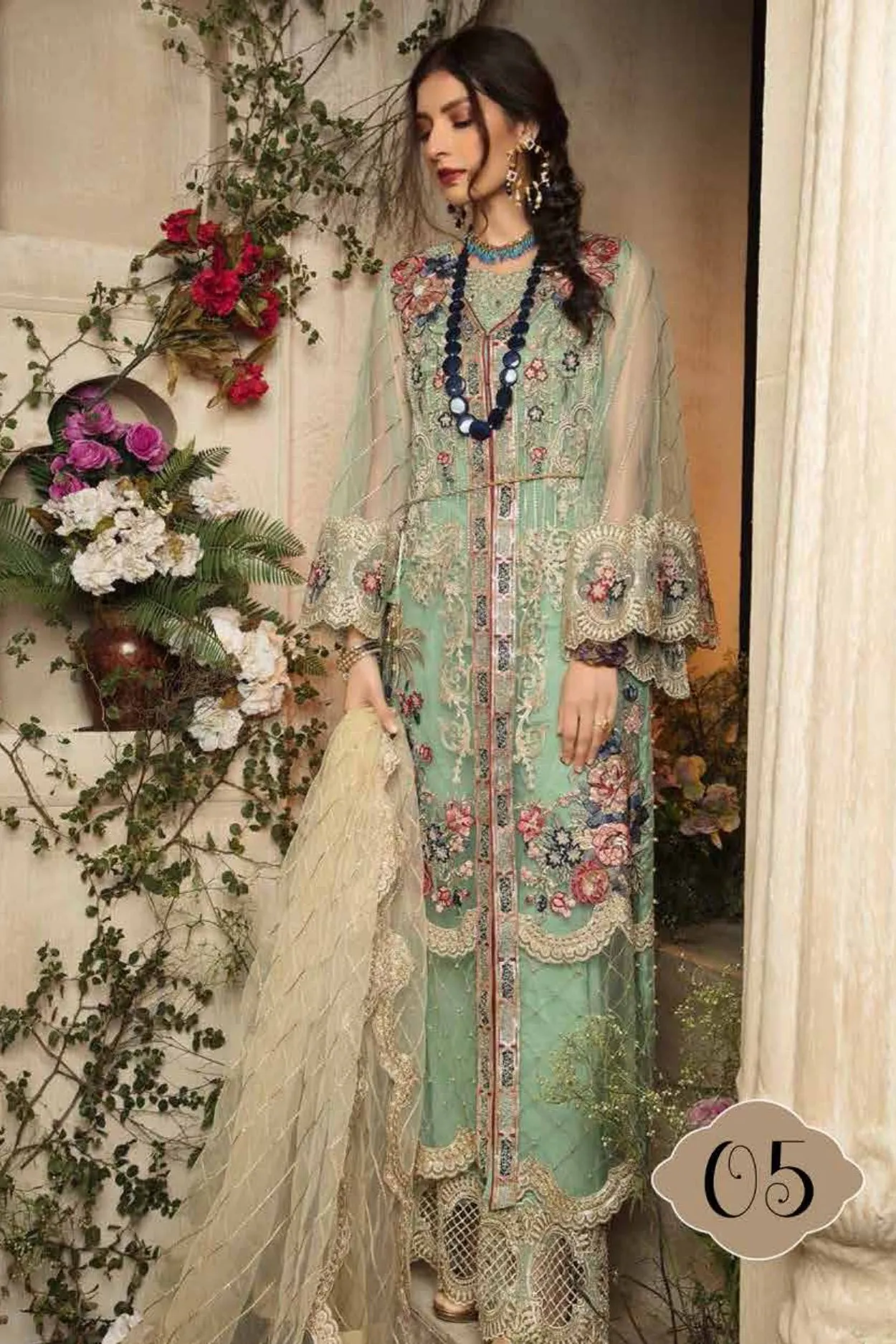 Adan's Libas Guzarish Chapter 2 Wedding Festive Luxury Chiffon Collection 2020 – 5 Majestic Mint
