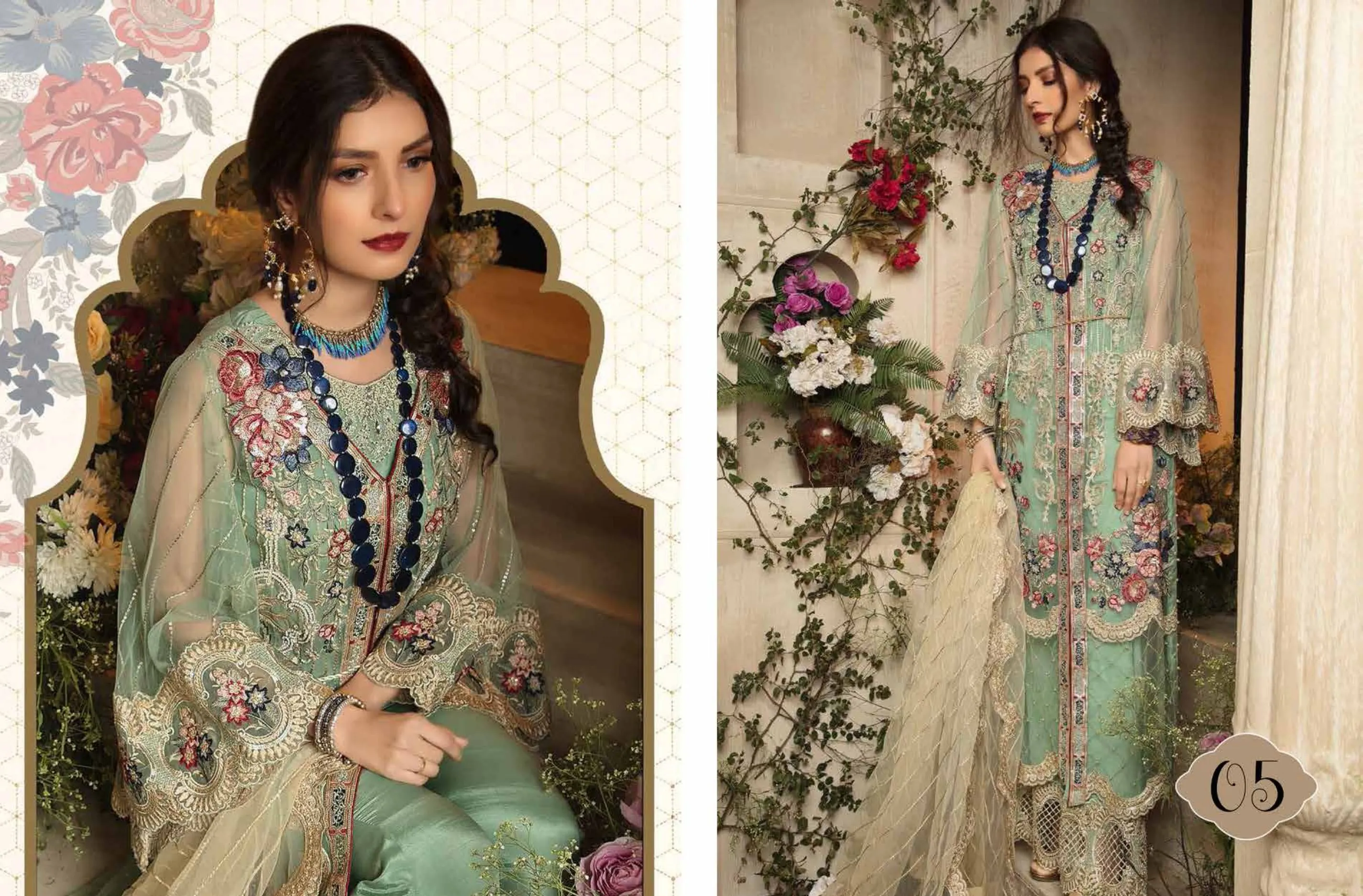 Adan's Libas Guzarish Chapter 2 Wedding Festive Luxury Chiffon Collection 2020 – 5 Majestic Mint