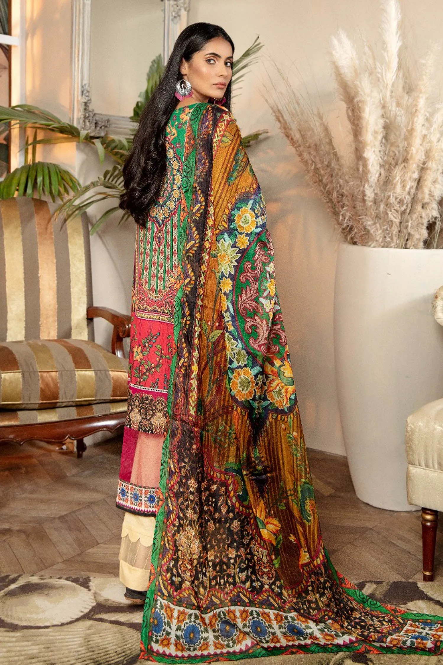 Adan's Libas Ibtida Embroidered Lawn Collection – Bright Maroon