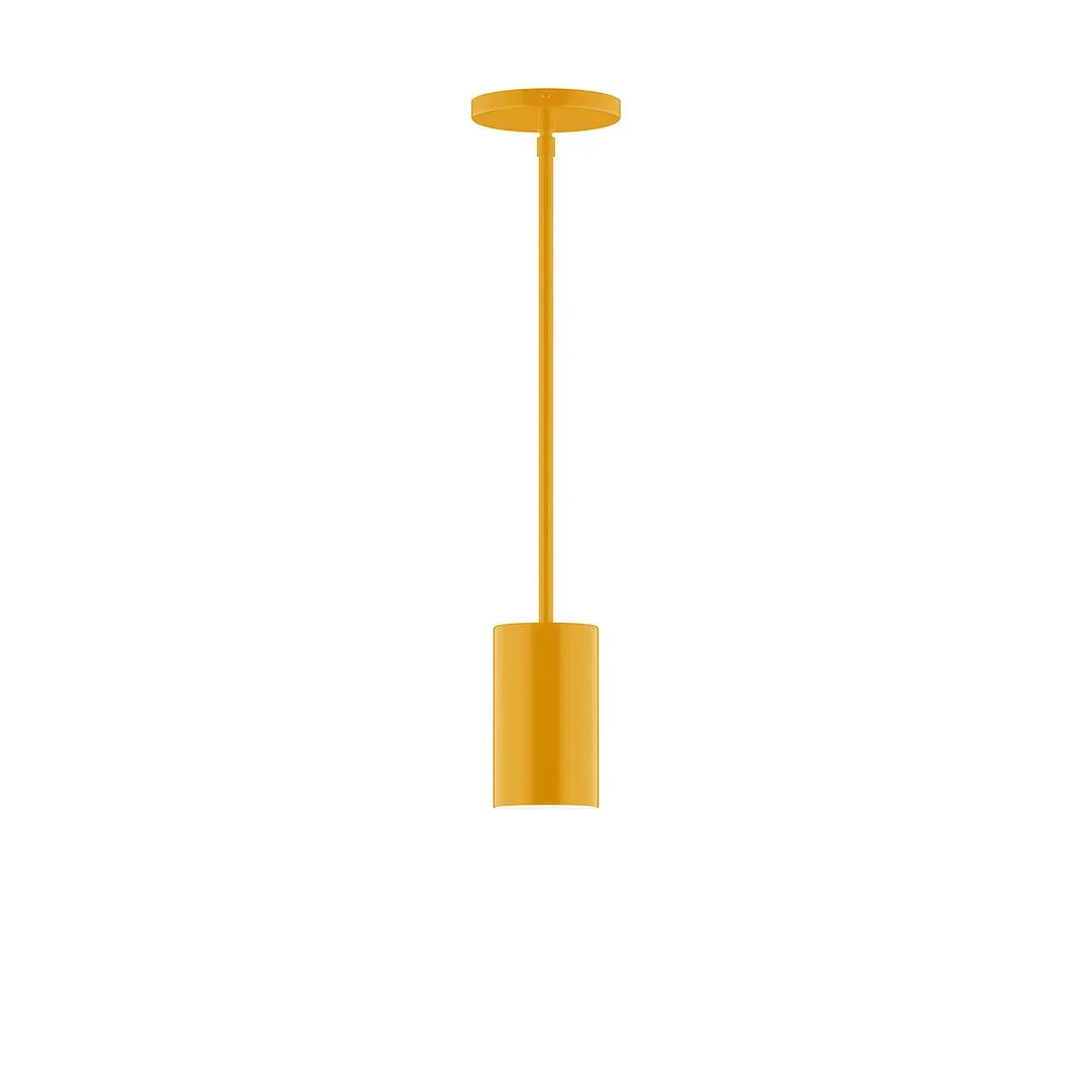 Axis Beam 6" Stem Hung Pendant Light in Bright Yellow