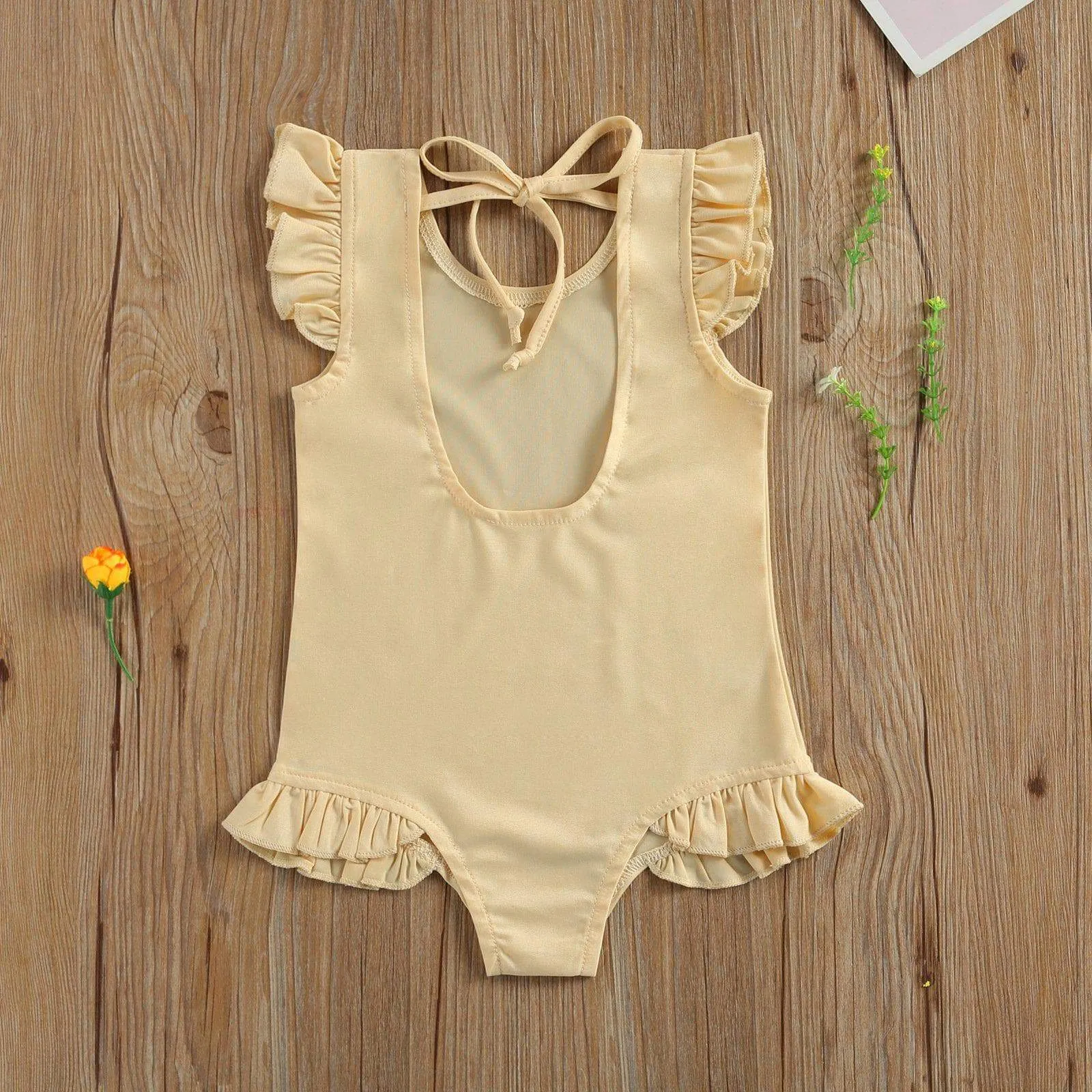 Baby Girl Solid Colors Swimsuit (4 Colors)