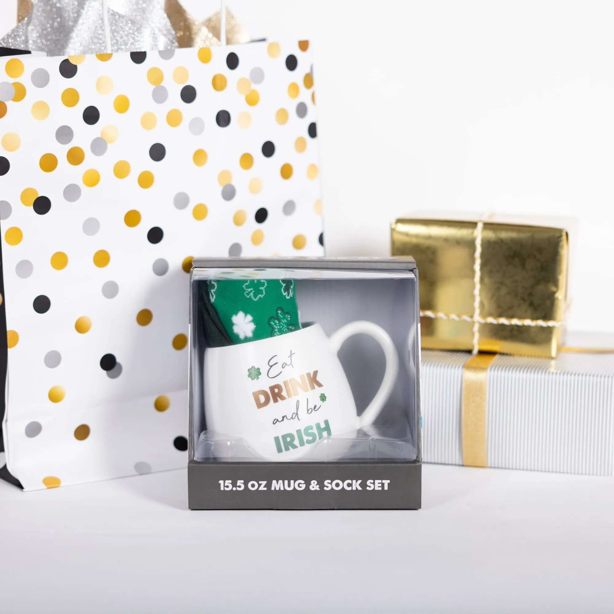 Be Irish 15.5 oz Mug and Sock Set