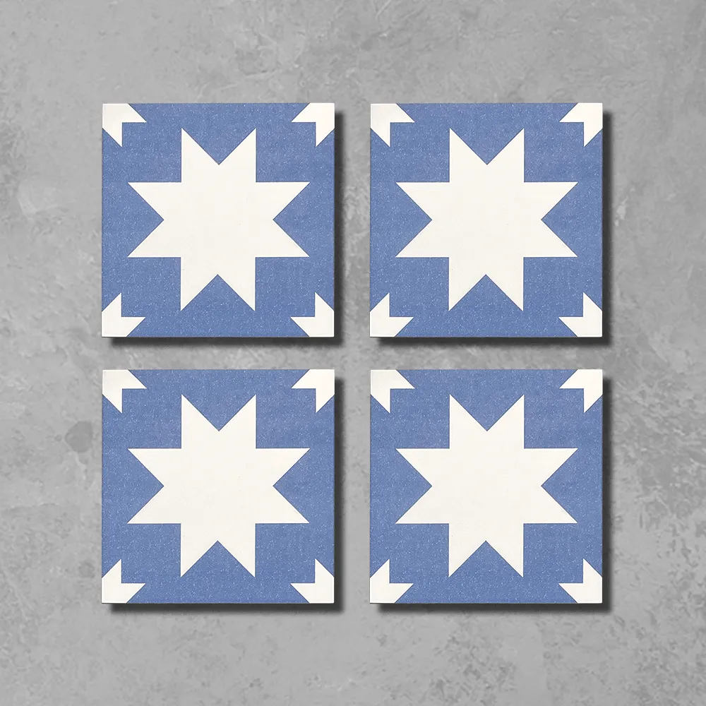 Blue Pradena Star Porcelain Tile