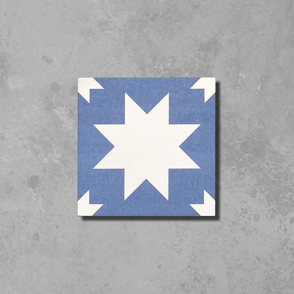 Blue Pradena Star Porcelain Tile