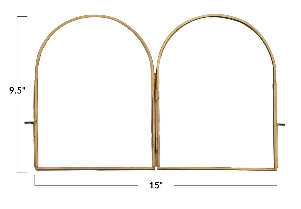 Brass and Glass Arched Photo Frame, 2 styles