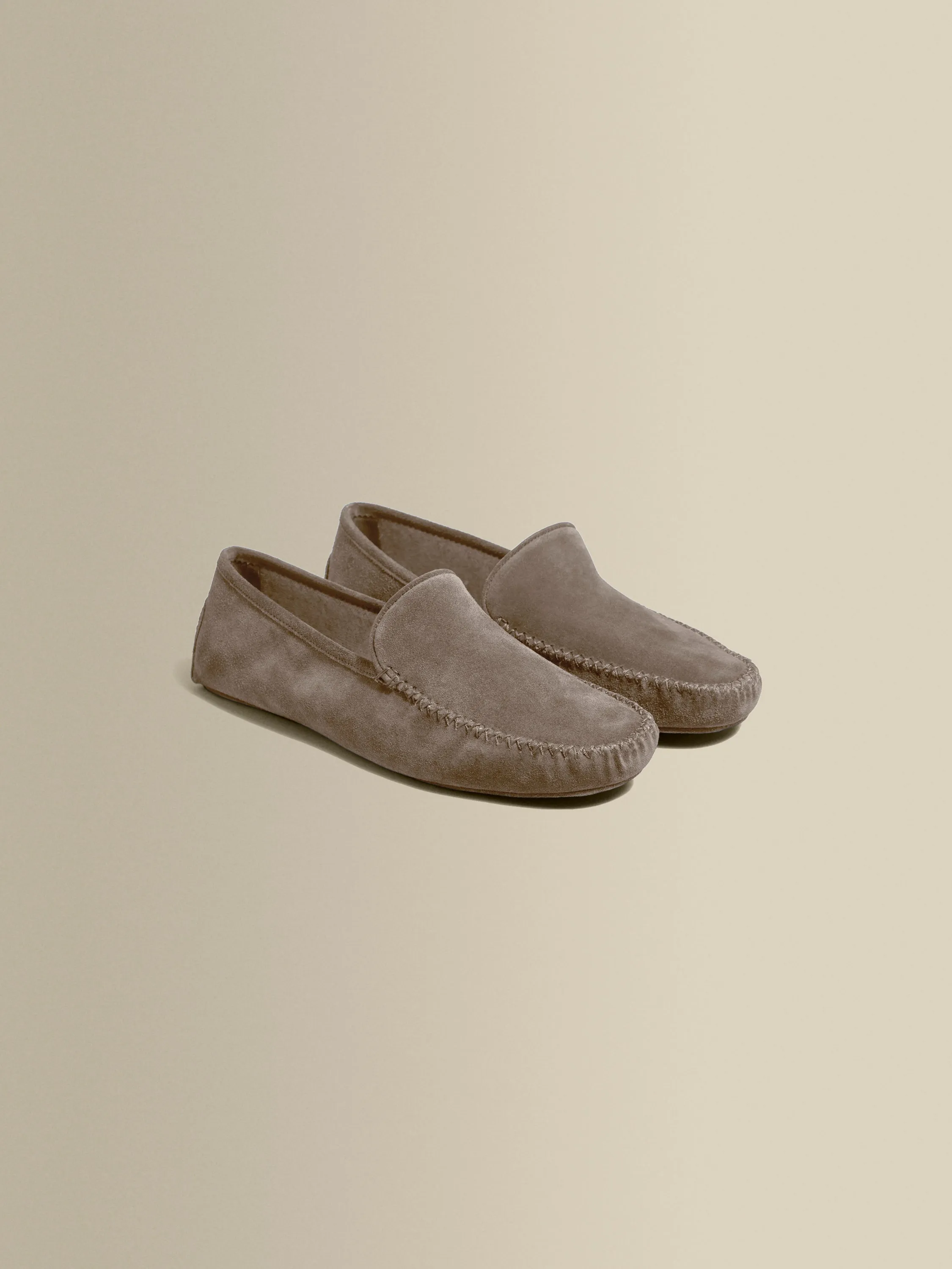 Cashmere Lined Suede Slippers
