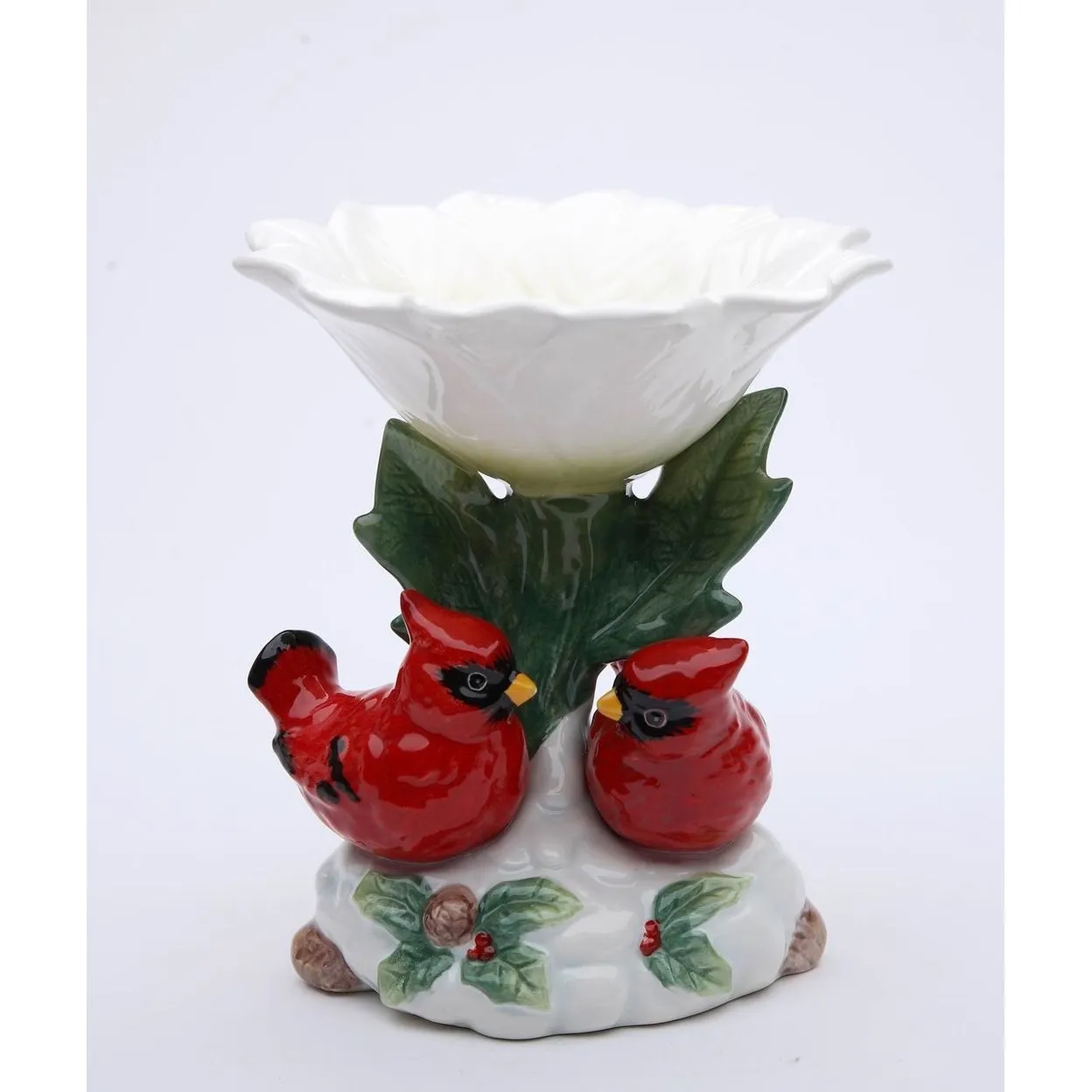 Ceramic Cardinal Birds Candy Dish 4.5x5.5 Vintage