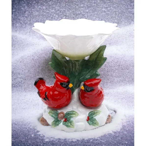 Ceramic Cardinal Birds Candy Dish 4.5x5.5 Vintage