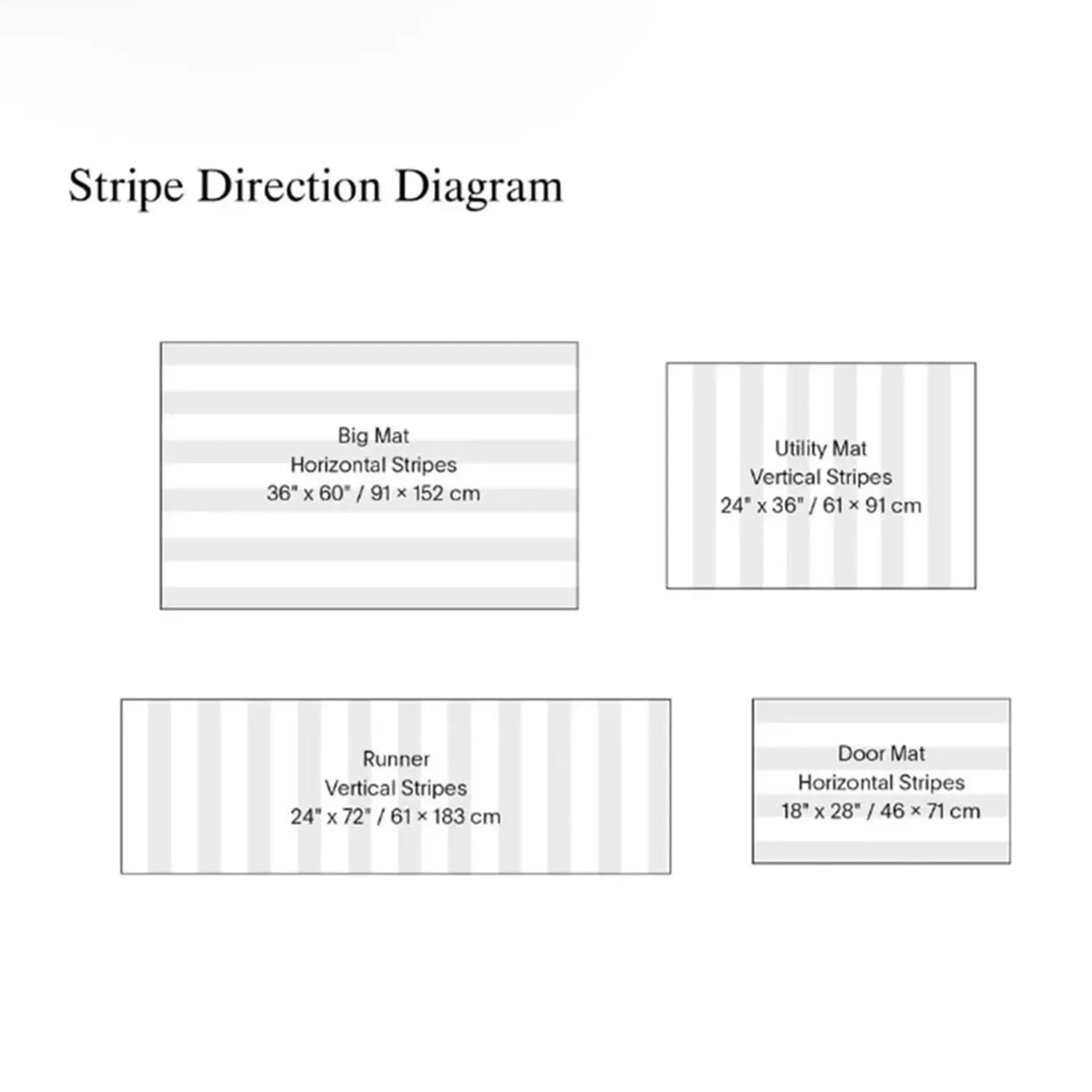 chilewich | large doormat 61x91cm (24x36") | skinny stripe birch
