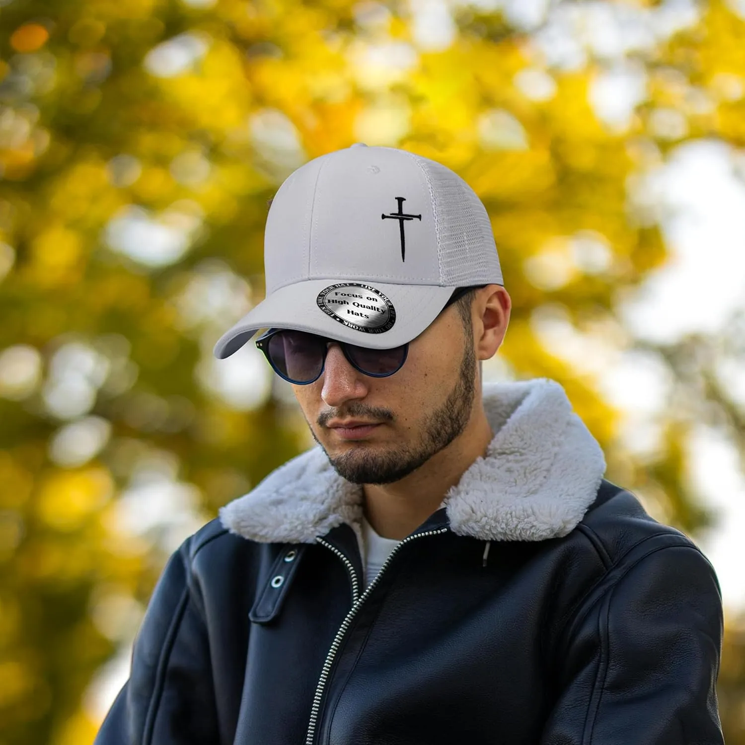 Christian Hats for Men Women,Jesus 3 Nail Cross Hat Christian Religious Gifts for Birthday/Christmas