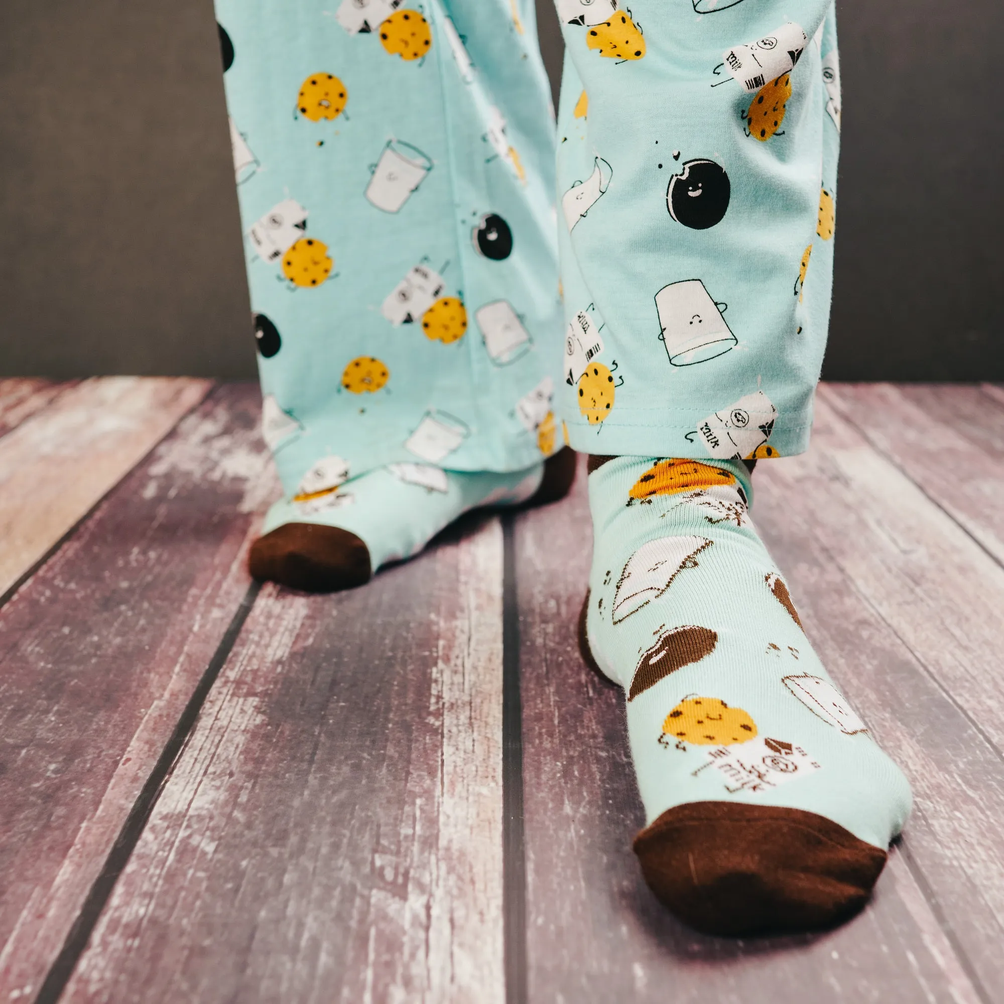 Cookies and Milk Cotton Blend Ankle Socks