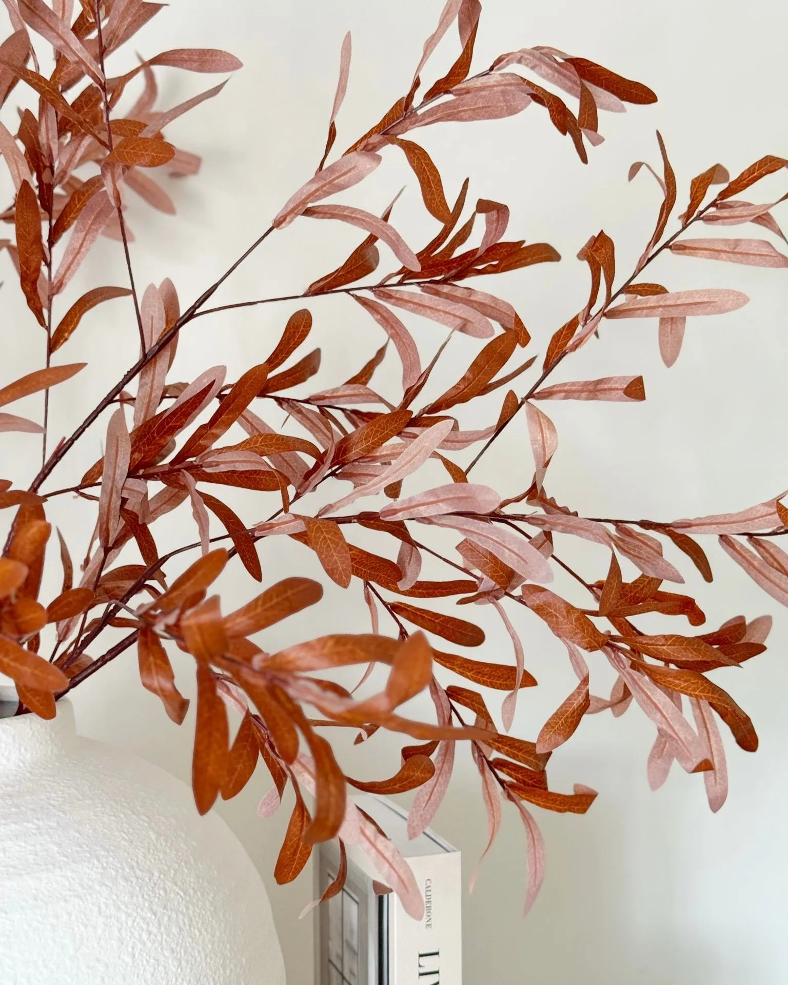 Faux Foliage - Autumnal Brown Willow Stem
