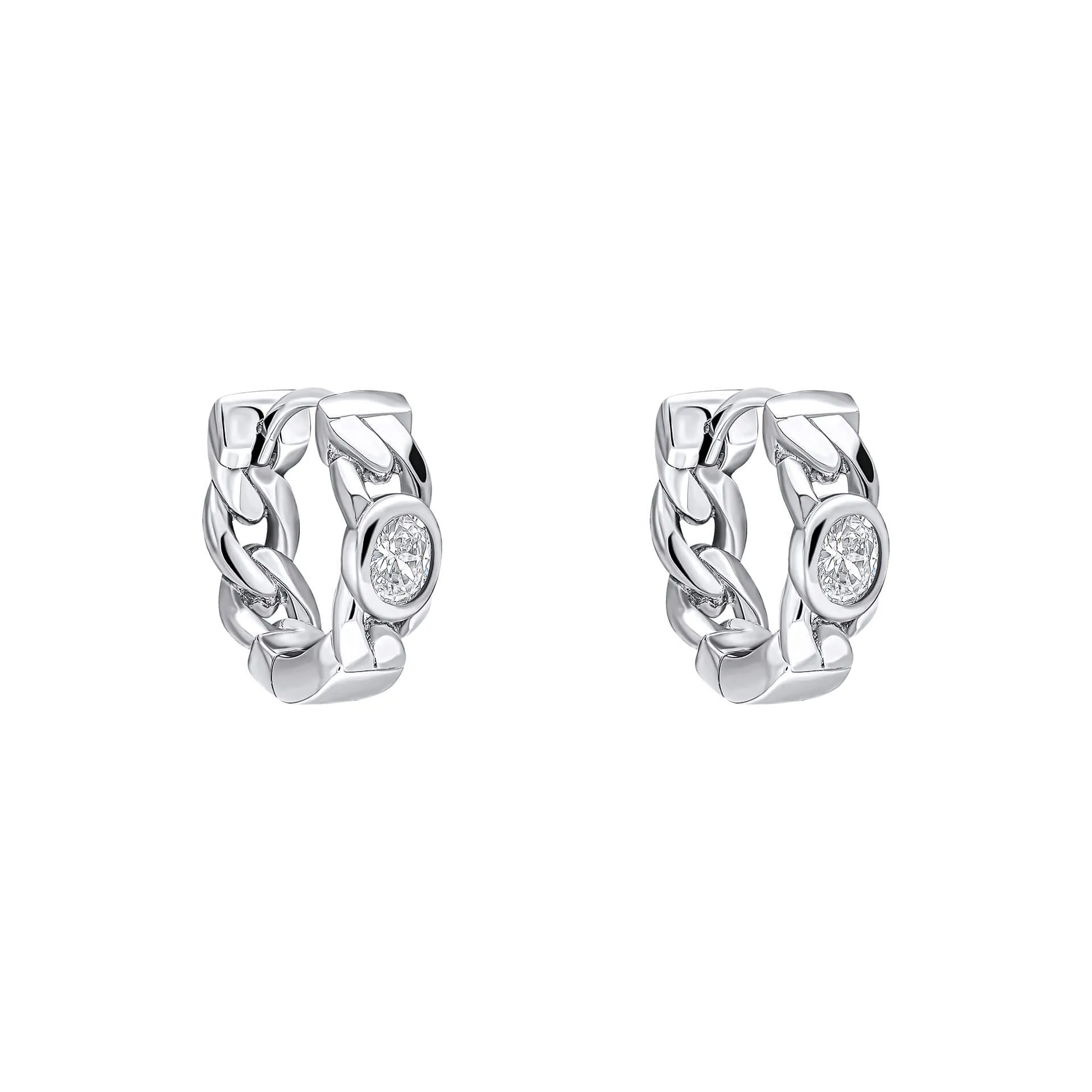 Fiorelli Sterling Silver White Cubic Zirconia Earrings E6460C