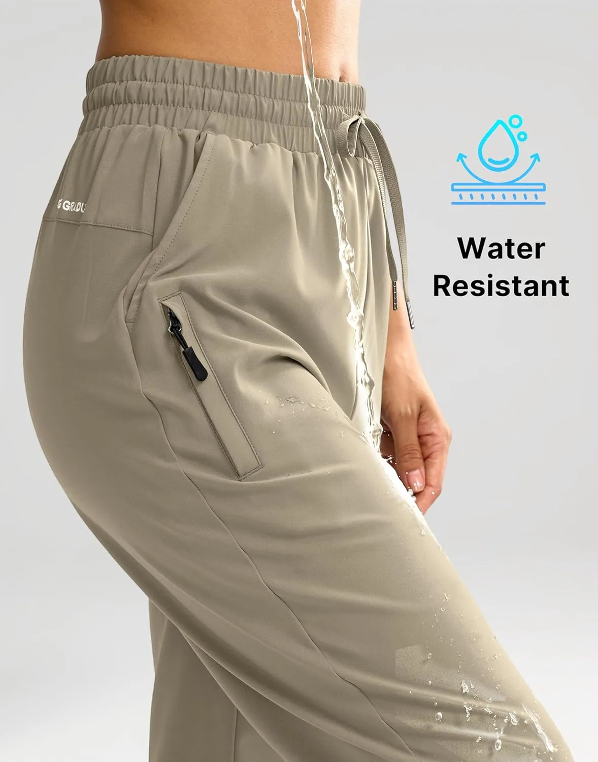 G Gradual Women's 15" Long Shorts Below The Knee Capri Lightweight Quick Dry Hiking Cargo Shorts for Women with 3 Pockets