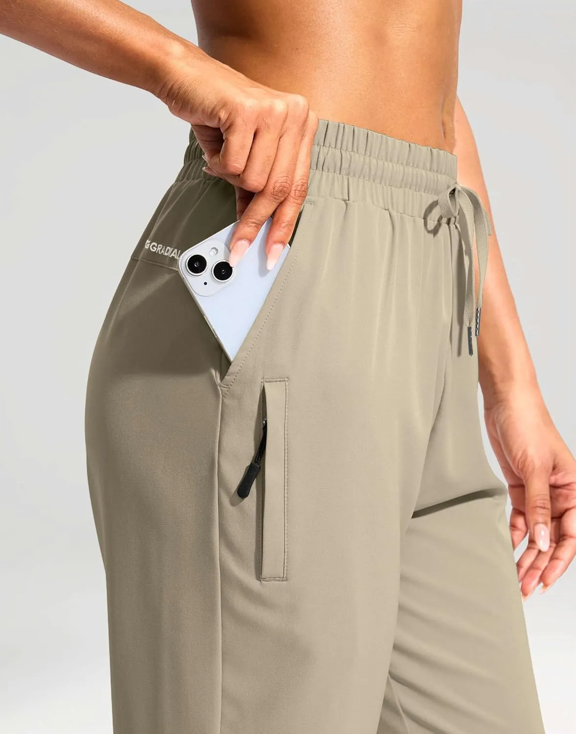 G Gradual Women's 15" Long Shorts Below The Knee Capri Lightweight Quick Dry Hiking Cargo Shorts for Women with 3 Pockets