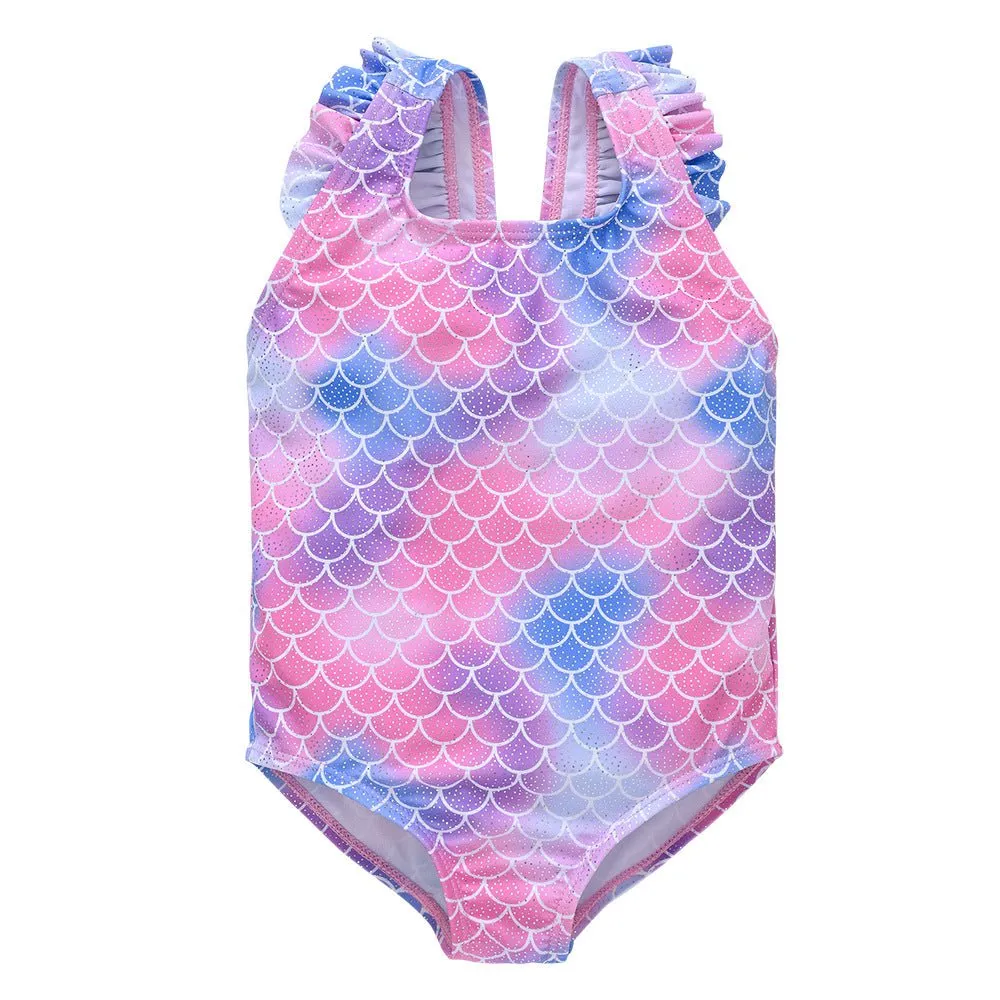 Girl Mermaid Like Swimsuit with Different Strap Styles (2 Colors)