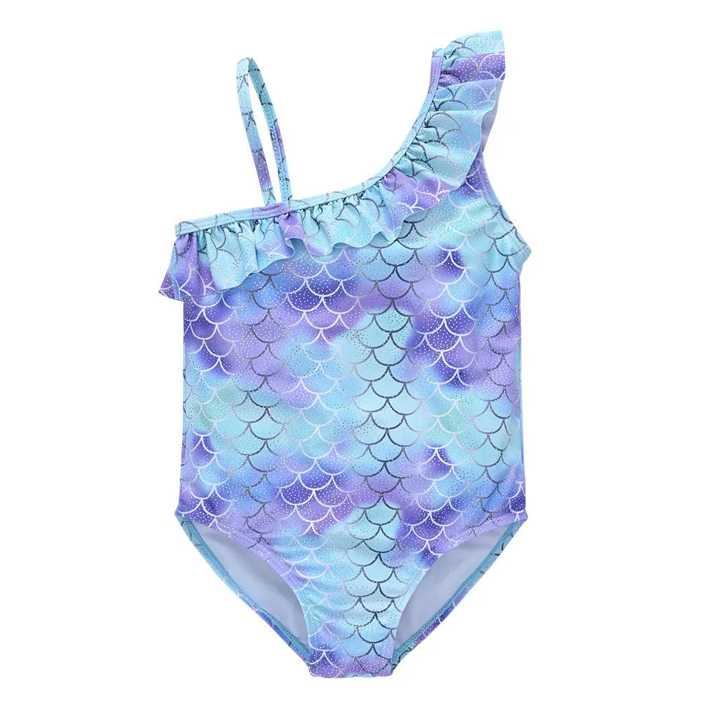 Girl Mermaid Like Swimsuit with Different Strap Styles (2 Colors)