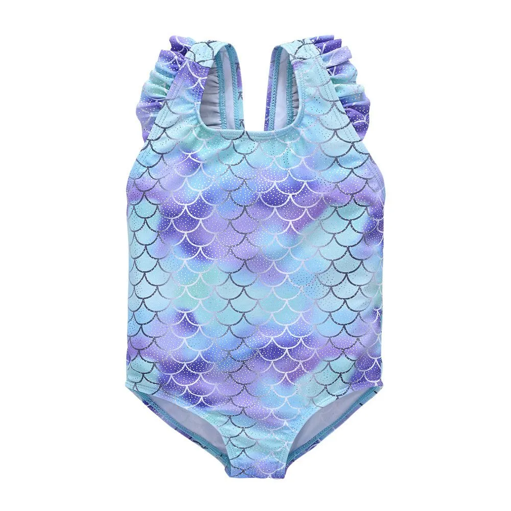 Girl Mermaid Like Swimsuit with Different Strap Styles (2 Colors)