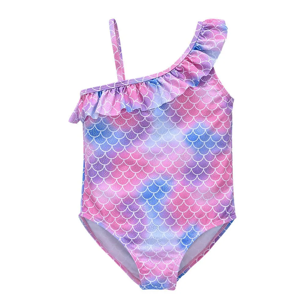 Girl Mermaid Like Swimsuit with Different Strap Styles (2 Colors)