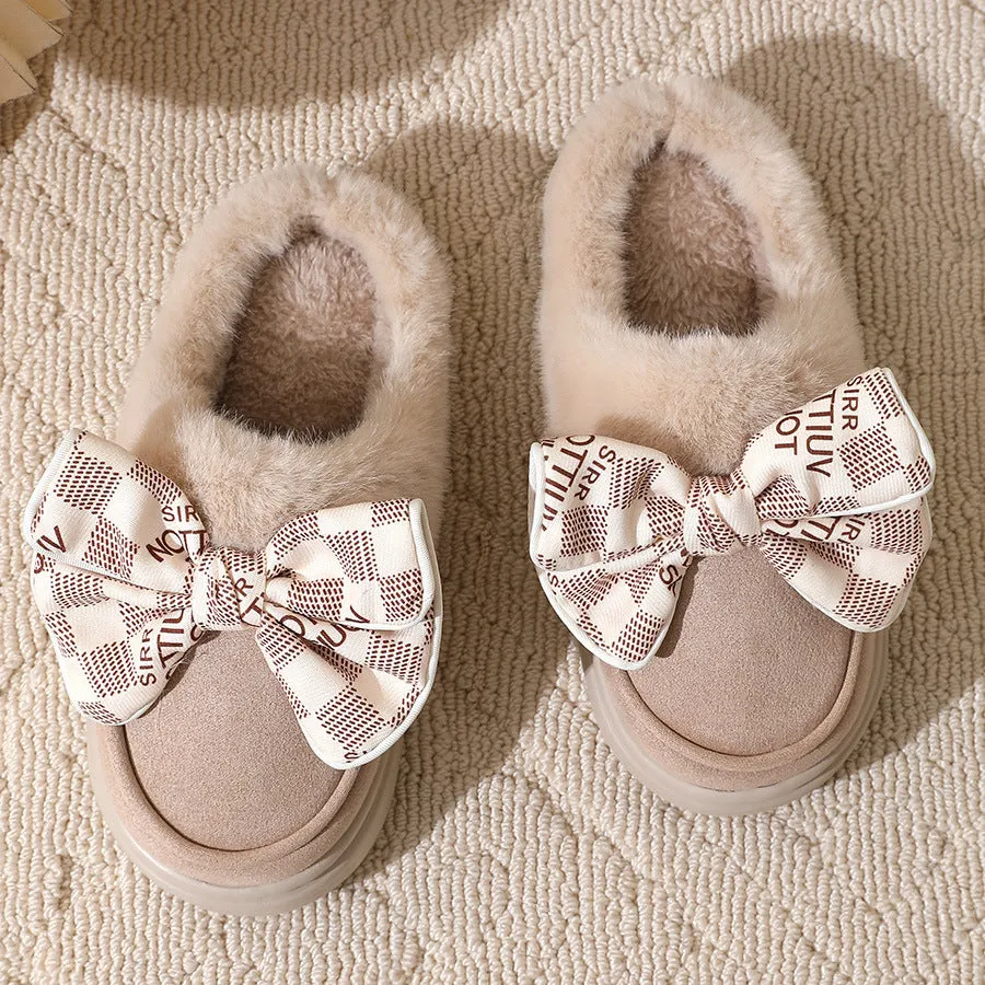 Home Slippers For Women Fashion Thick-soled Solid House Shoes