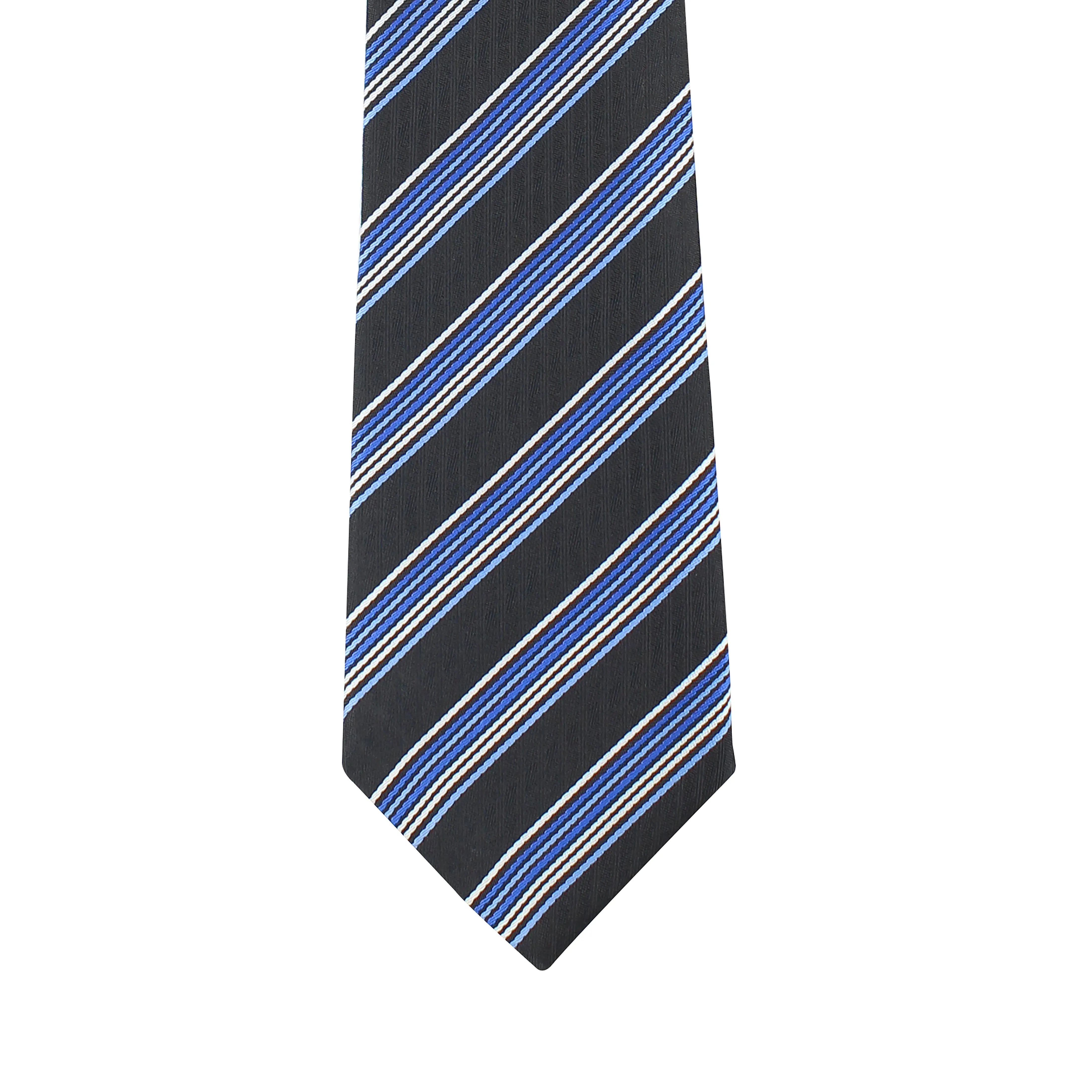 Kovove Pleasing Black Striped Neck Tie For Men