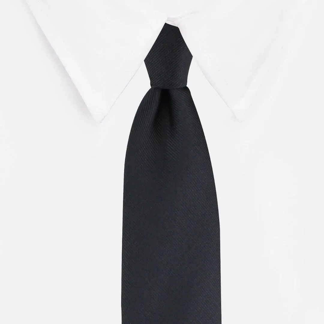 Kovove The Appealing Self Striped Black Necktie For Men