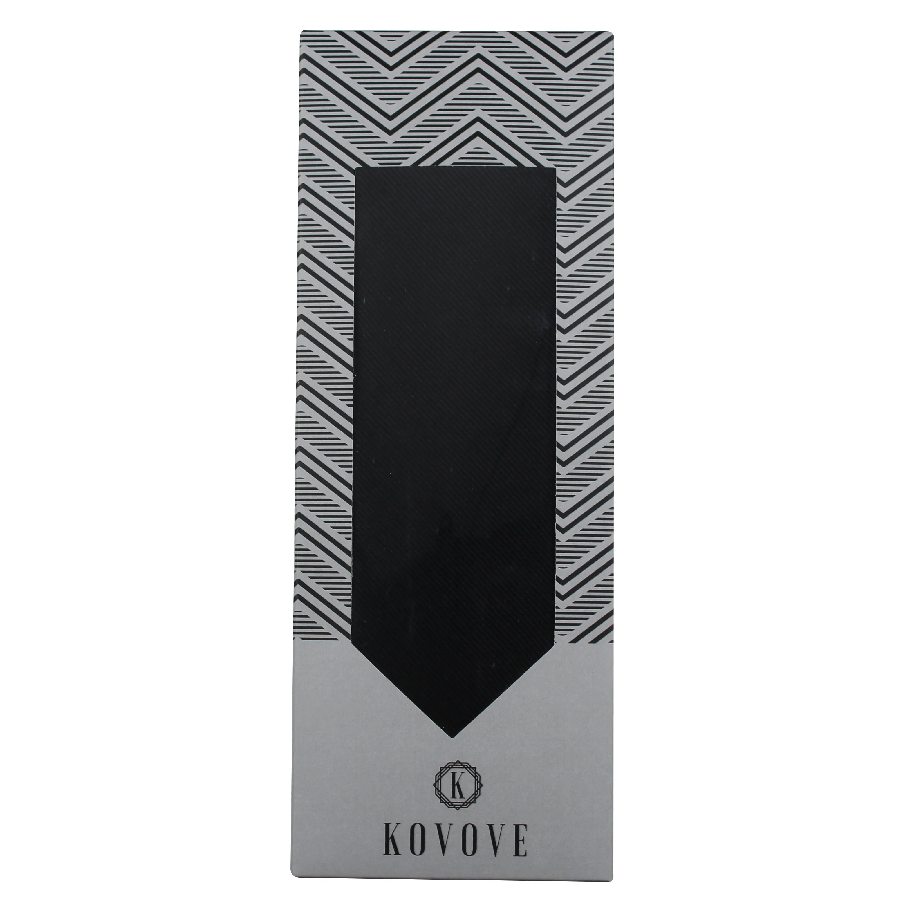 Kovove The Appealing Self Striped Black Necktie For Men