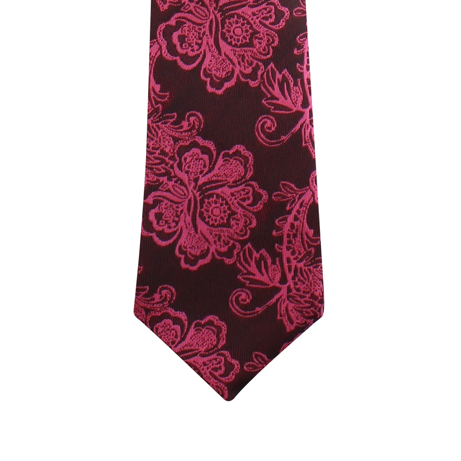 Kovove The Blooming Floral Maroon Necktie For Men