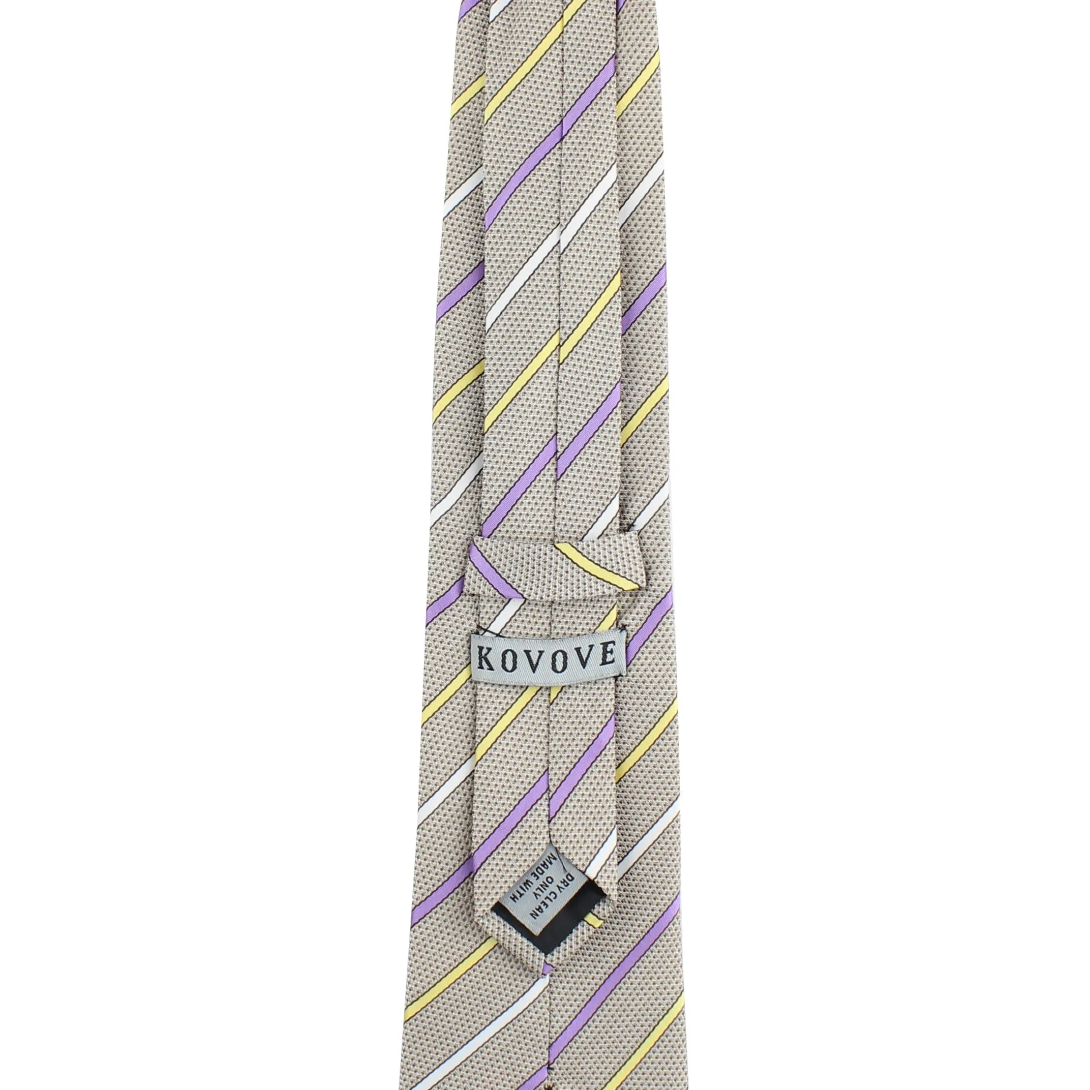 Kovove The Delightful Striped Grey Necktie For Men