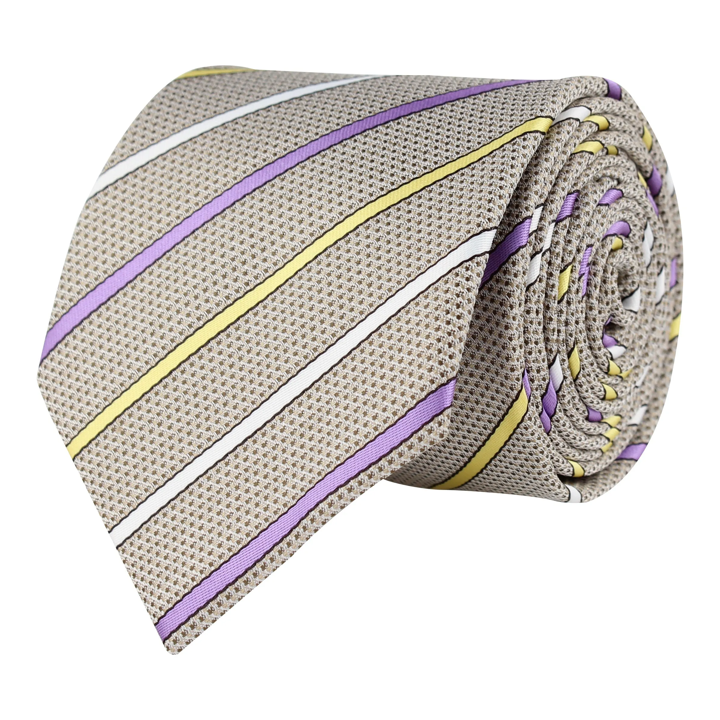 Kovove The Delightful Striped Grey Necktie For Men
