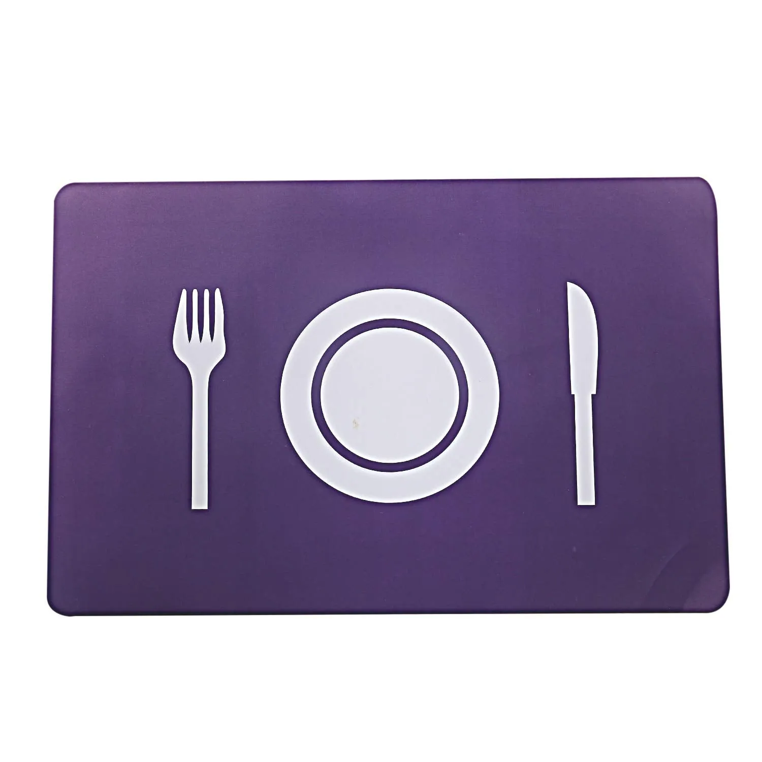 Kuber Industries Plate Design PVC 6 Pieces Fridge Mats (Purple) - CTKTC21861