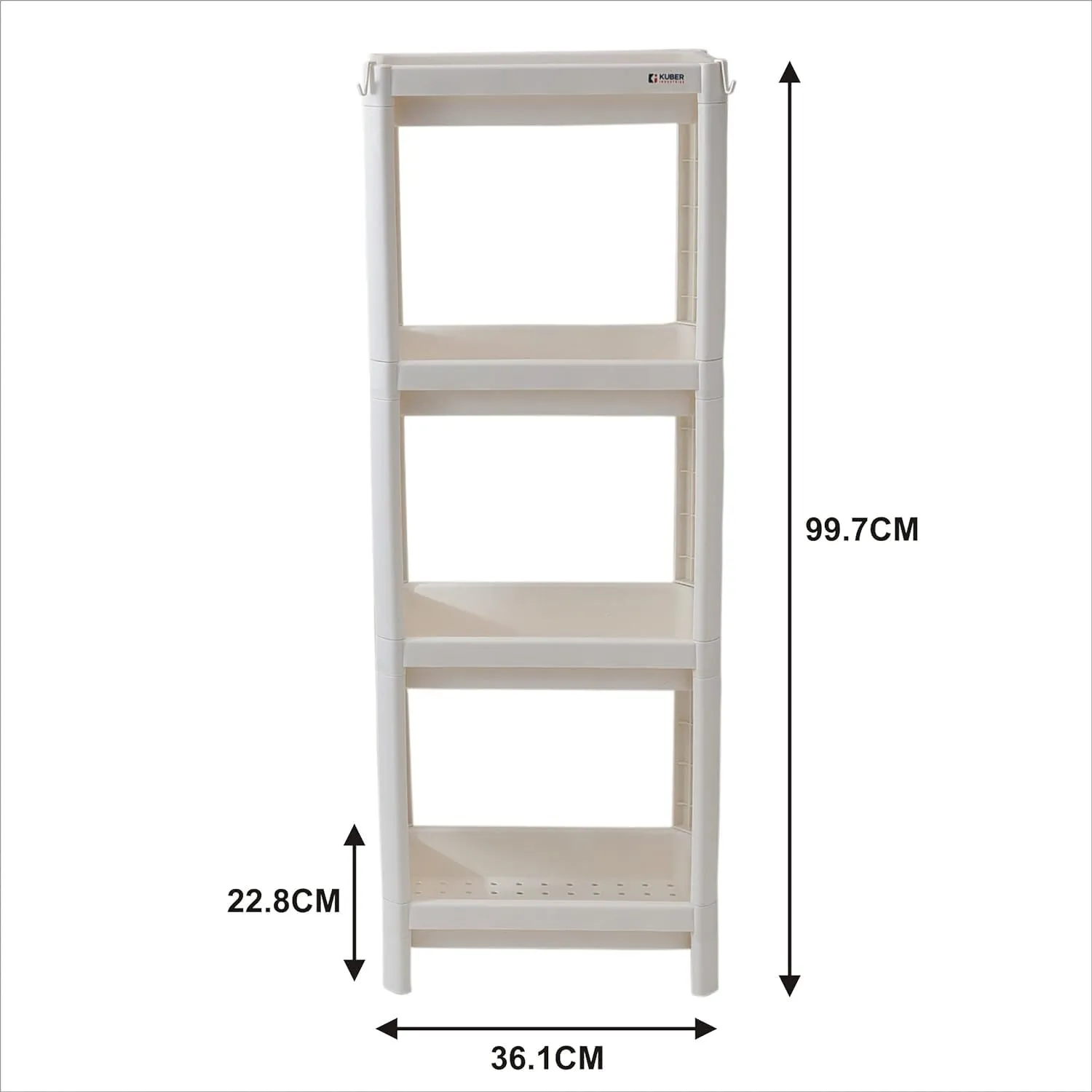 Kuber Industries PP Storage Shelf - 1734-Pack of 2-White