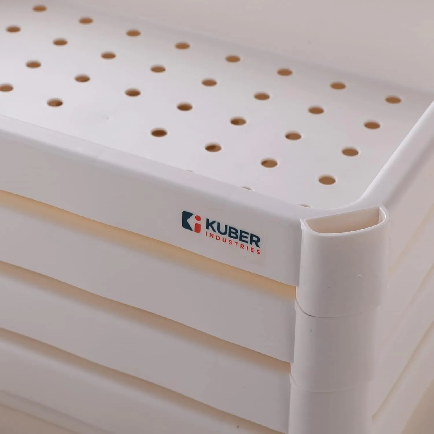 Kuber Industries PP Storage Shelf - 1734-Pack of 2-White