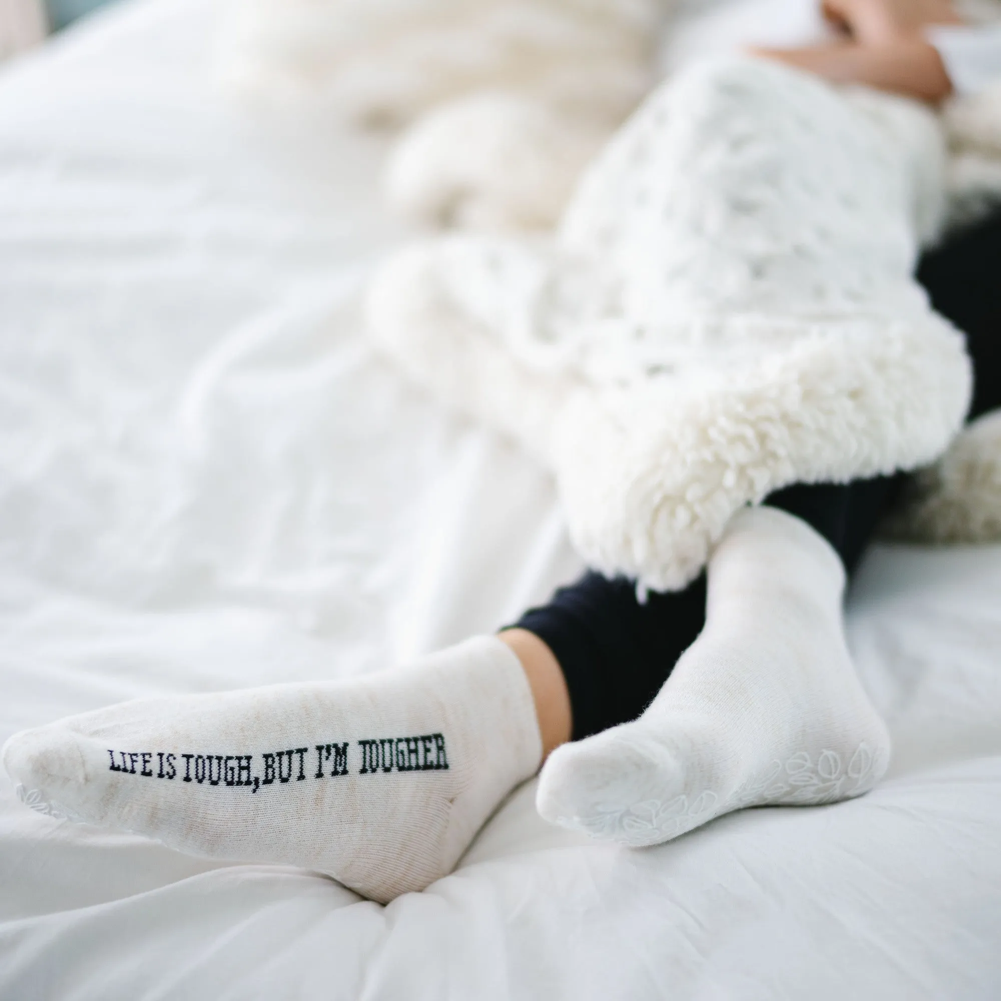 Life's Tough Low Cut, Moisturizing Gel Socks Scent: Light Lavender