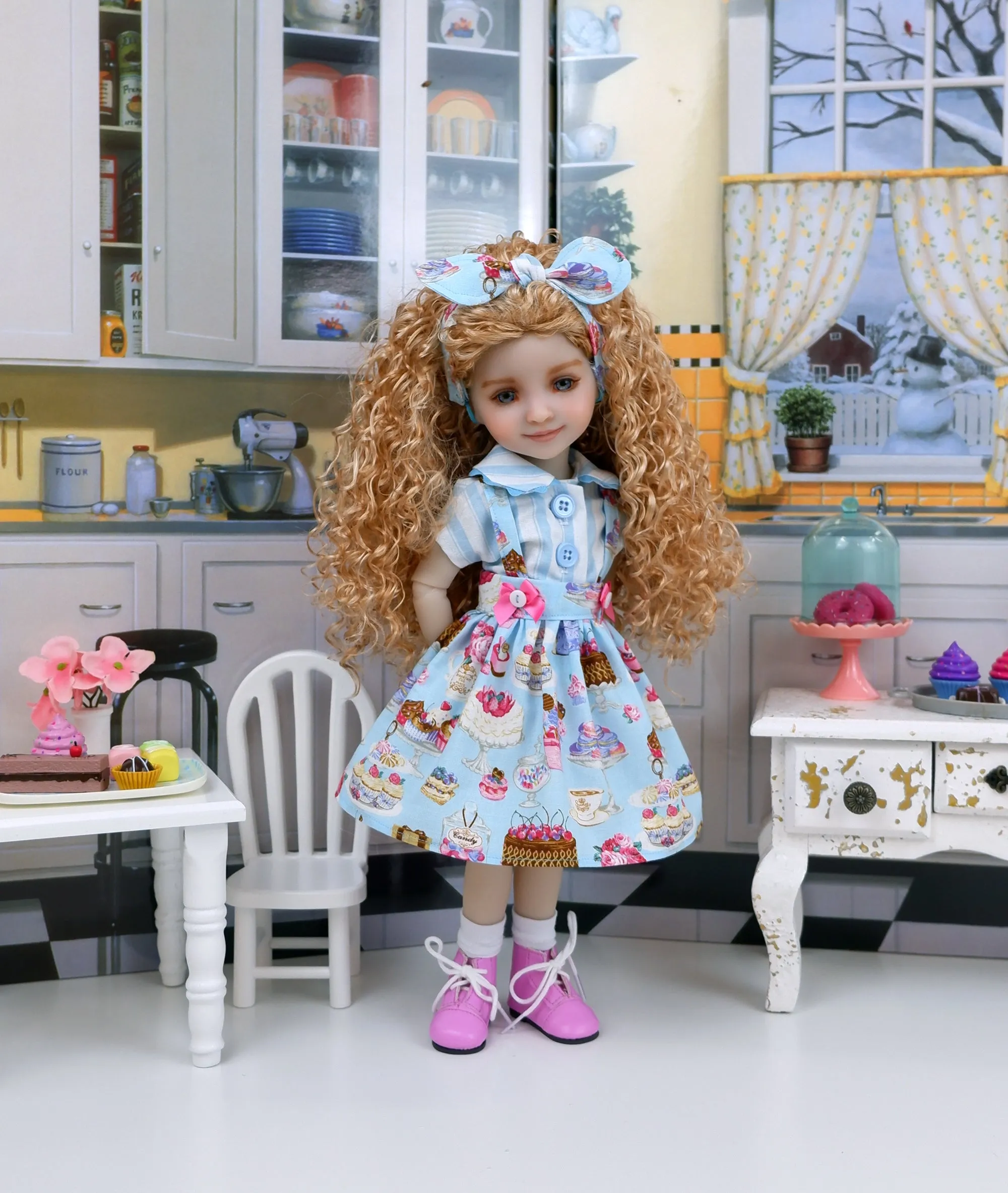 Meghan - custom baking themed Ruby Red Fashion Friend doll & wardrobe