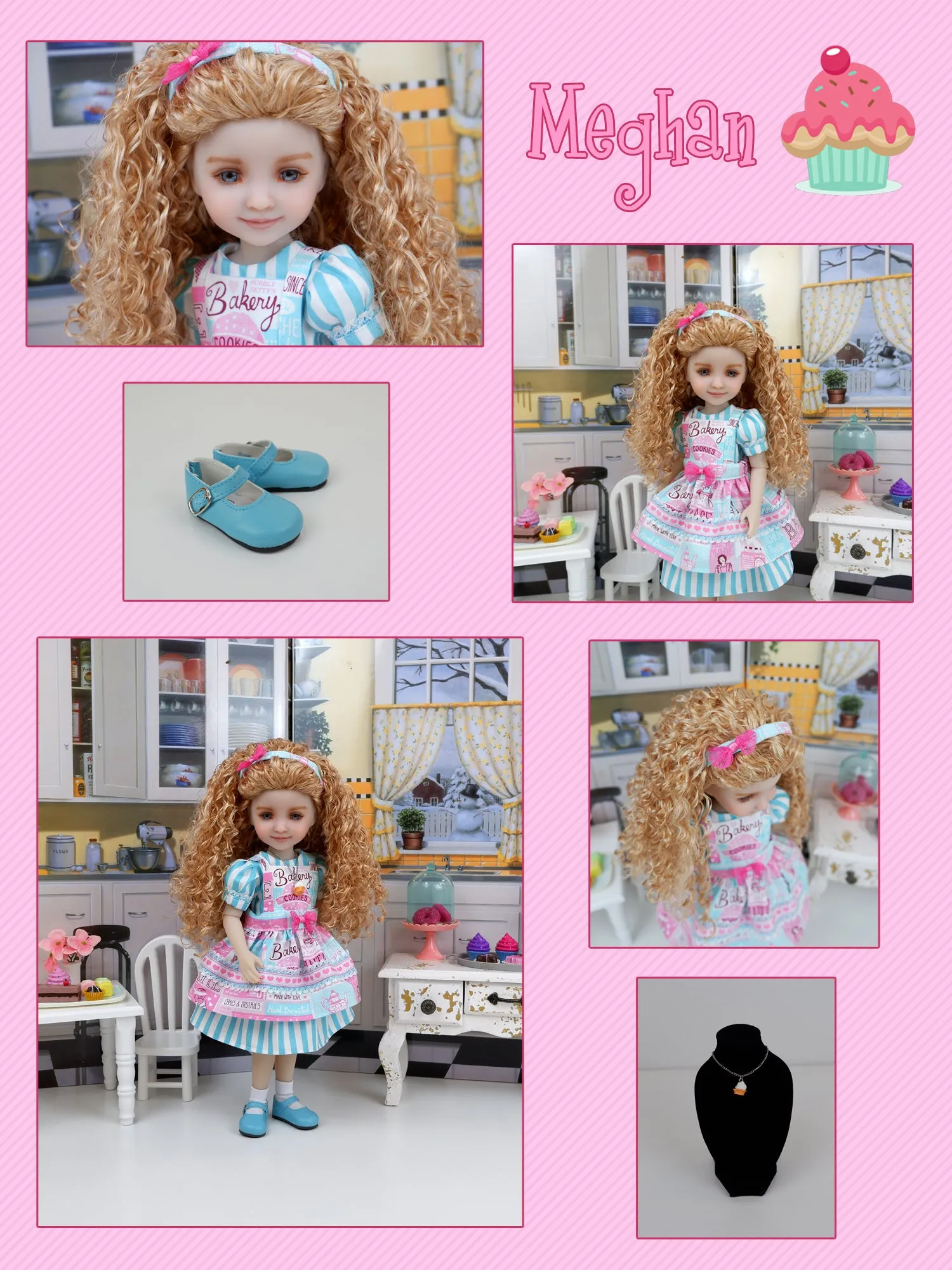 Meghan - custom baking themed Ruby Red Fashion Friend doll & wardrobe