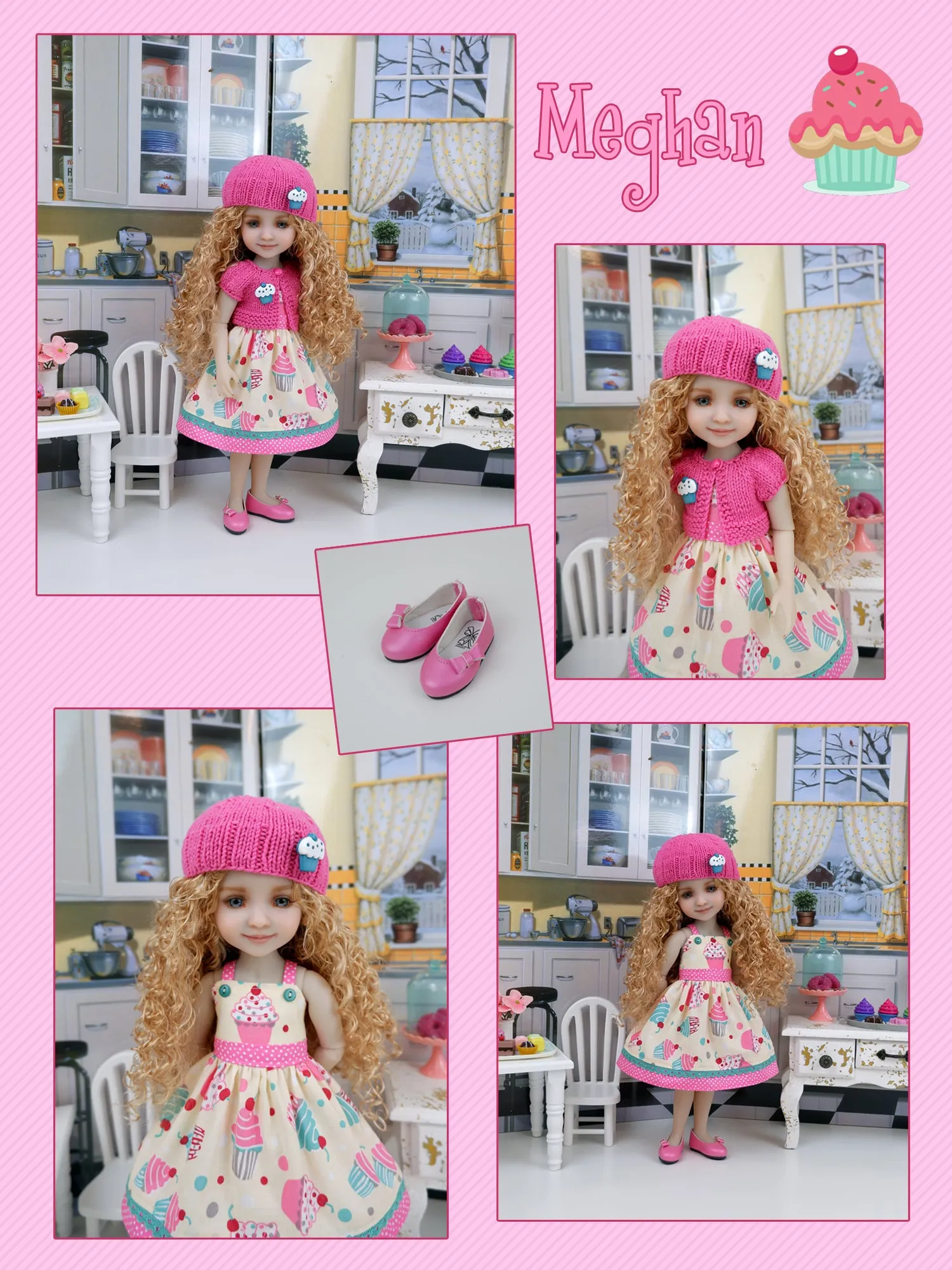 Meghan - custom baking themed Ruby Red Fashion Friend doll & wardrobe