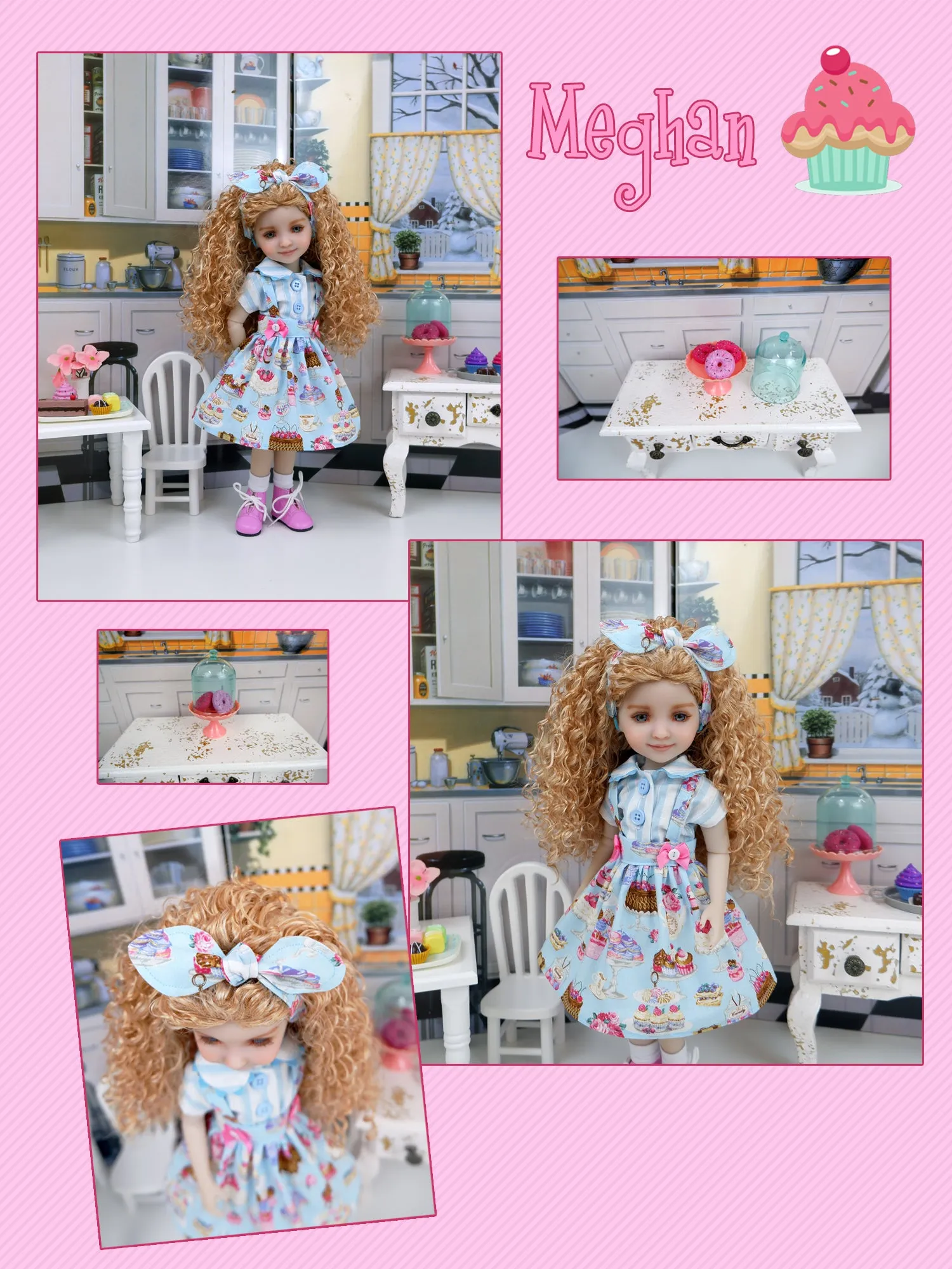 Meghan - custom baking themed Ruby Red Fashion Friend doll & wardrobe