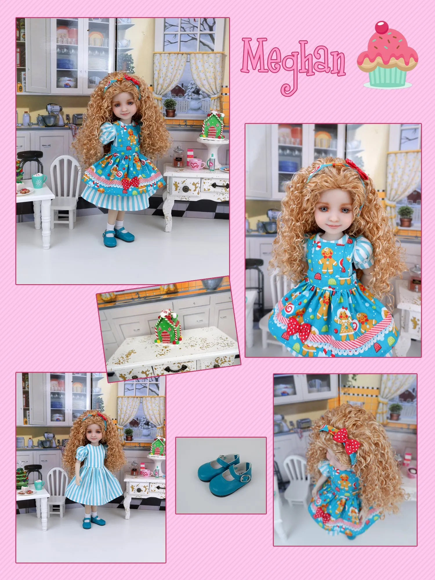 Meghan - custom baking themed Ruby Red Fashion Friend doll & wardrobe