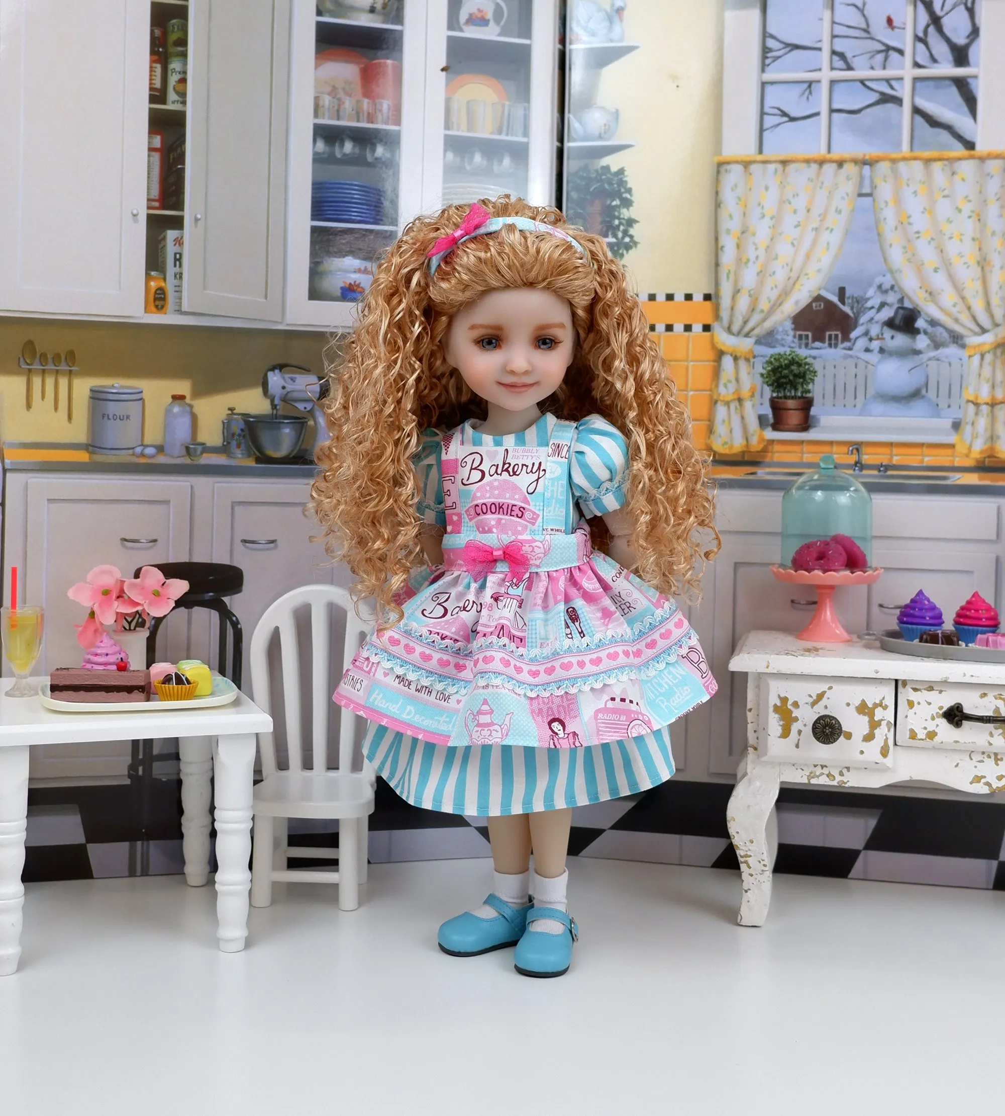 Meghan - custom baking themed Ruby Red Fashion Friend doll & wardrobe