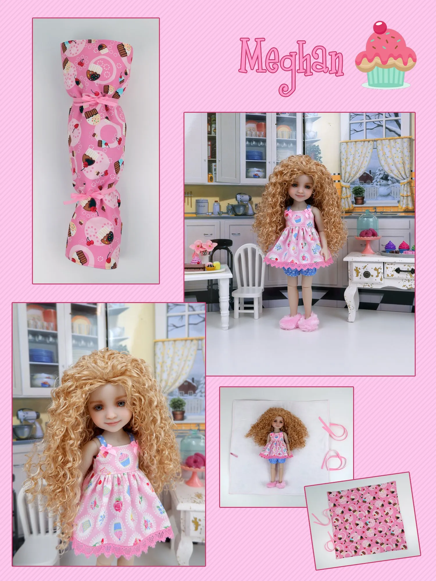 Meghan - custom baking themed Ruby Red Fashion Friend doll & wardrobe