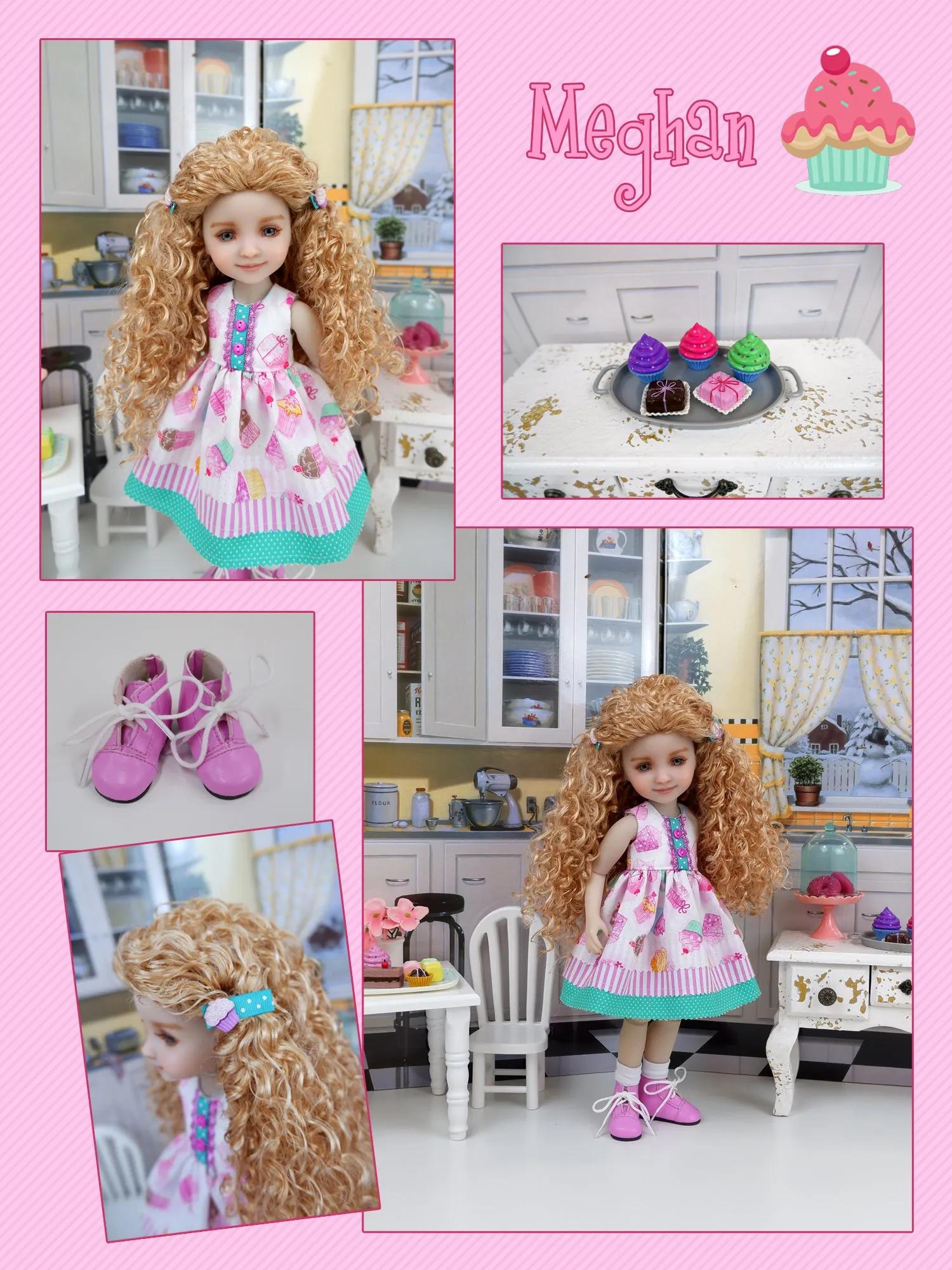 Meghan - custom baking themed Ruby Red Fashion Friend doll & wardrobe