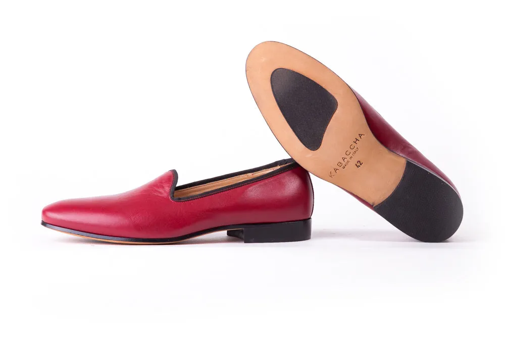 Men's Burgundy Slip-On with Leather Sole (EX-137)