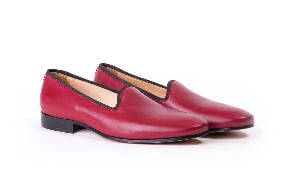 Men's Burgundy Slip-On with Leather Sole (EX-137)