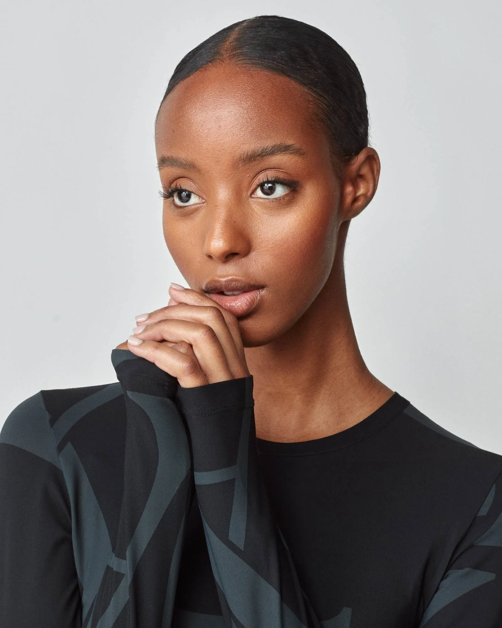 Monogram Long Sleeve Shirt Black