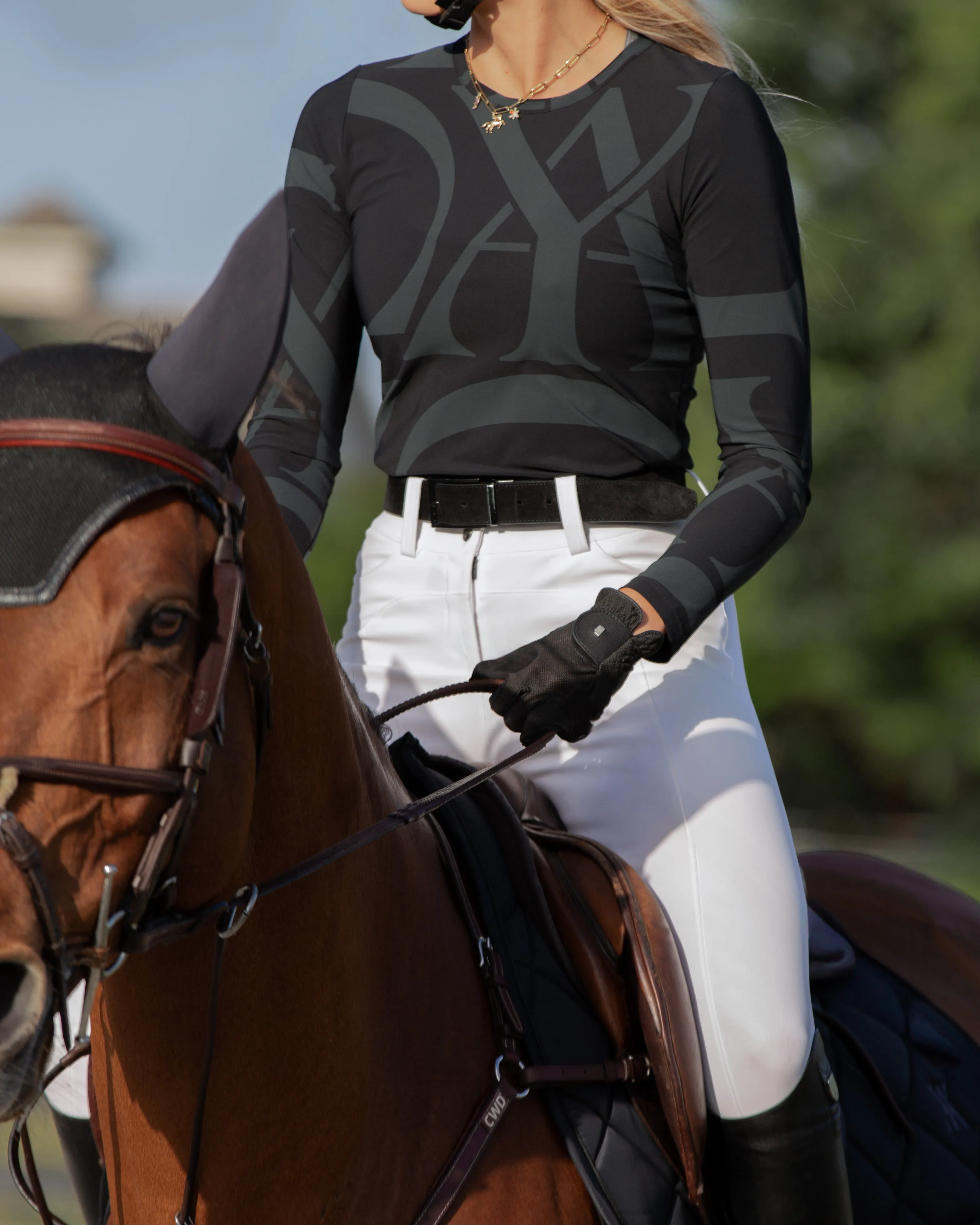 Monogram Long Sleeve Shirt Black