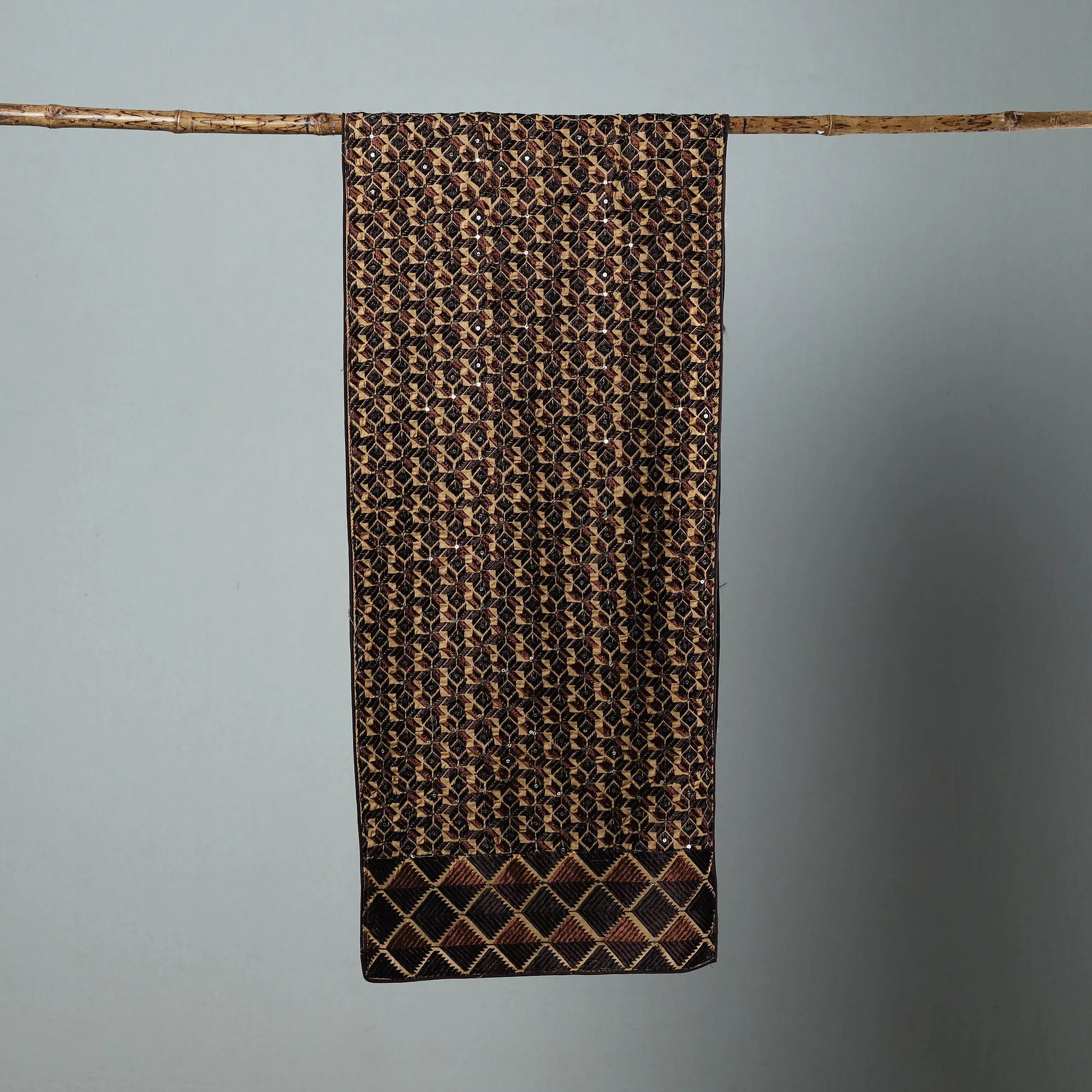 Multicolor - Phulkari Silk Cotton Embroidered Stole 04