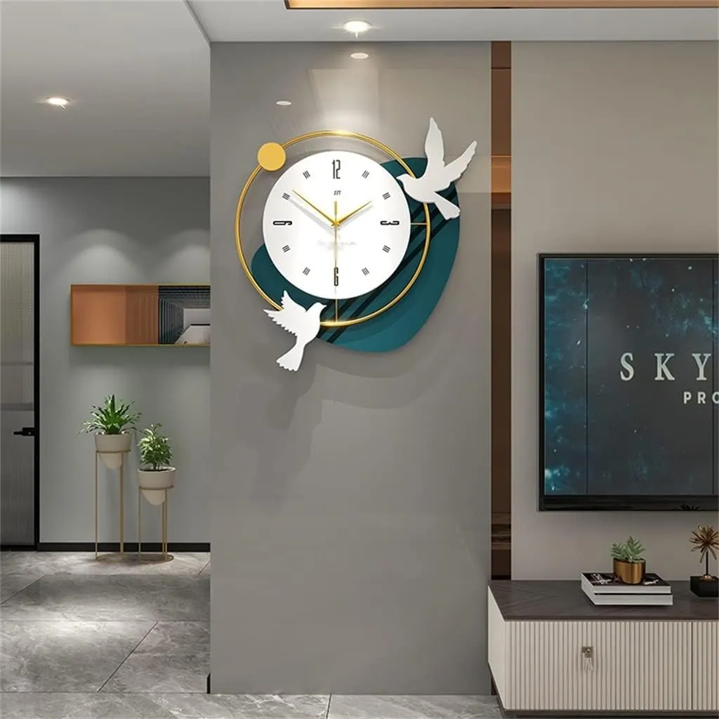 NEW ERA DESIGNS Modern Handmade Metal Wall Clock for Home Décor, Perfect for Bed Room/Living Room/Hotel/Restaurant (Multi) (Size: 24 x 24 Inch)